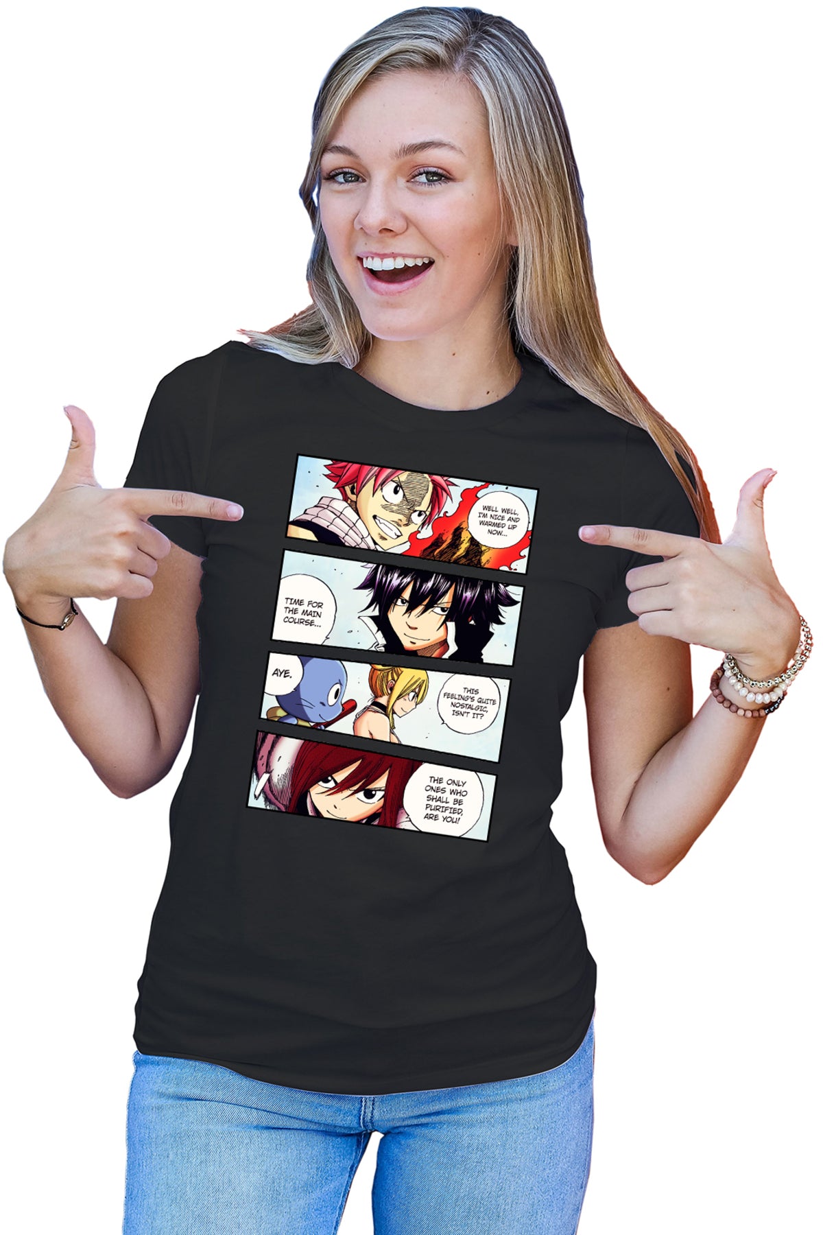 Tricou dama Fairy Tail Manga Best Otaku Panel