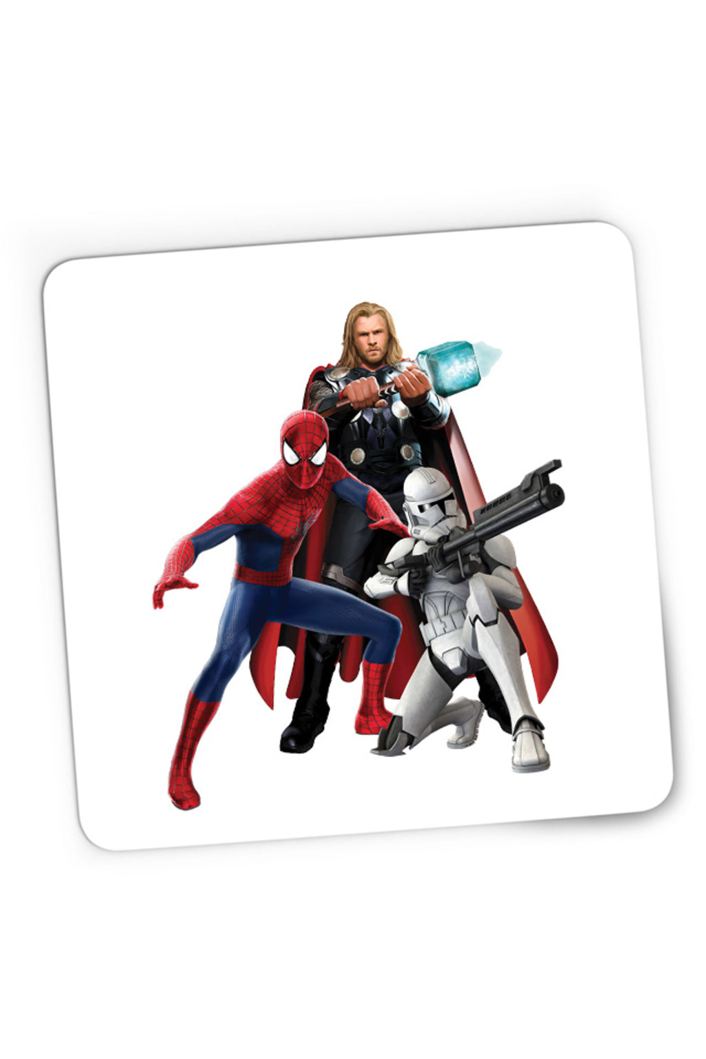 Mousepad Gaming Star Wars Spiderman Thor Marvel Clone Trooper, 21x19 cm