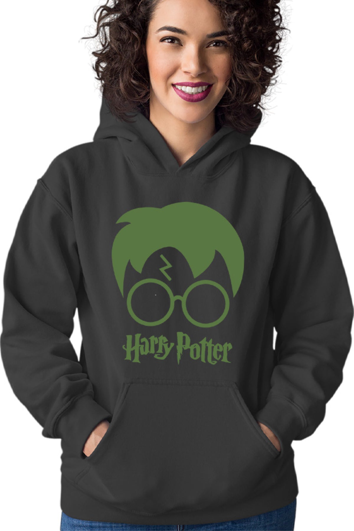 Hanorac dama Harry Potter Logo Hair Style Glasses