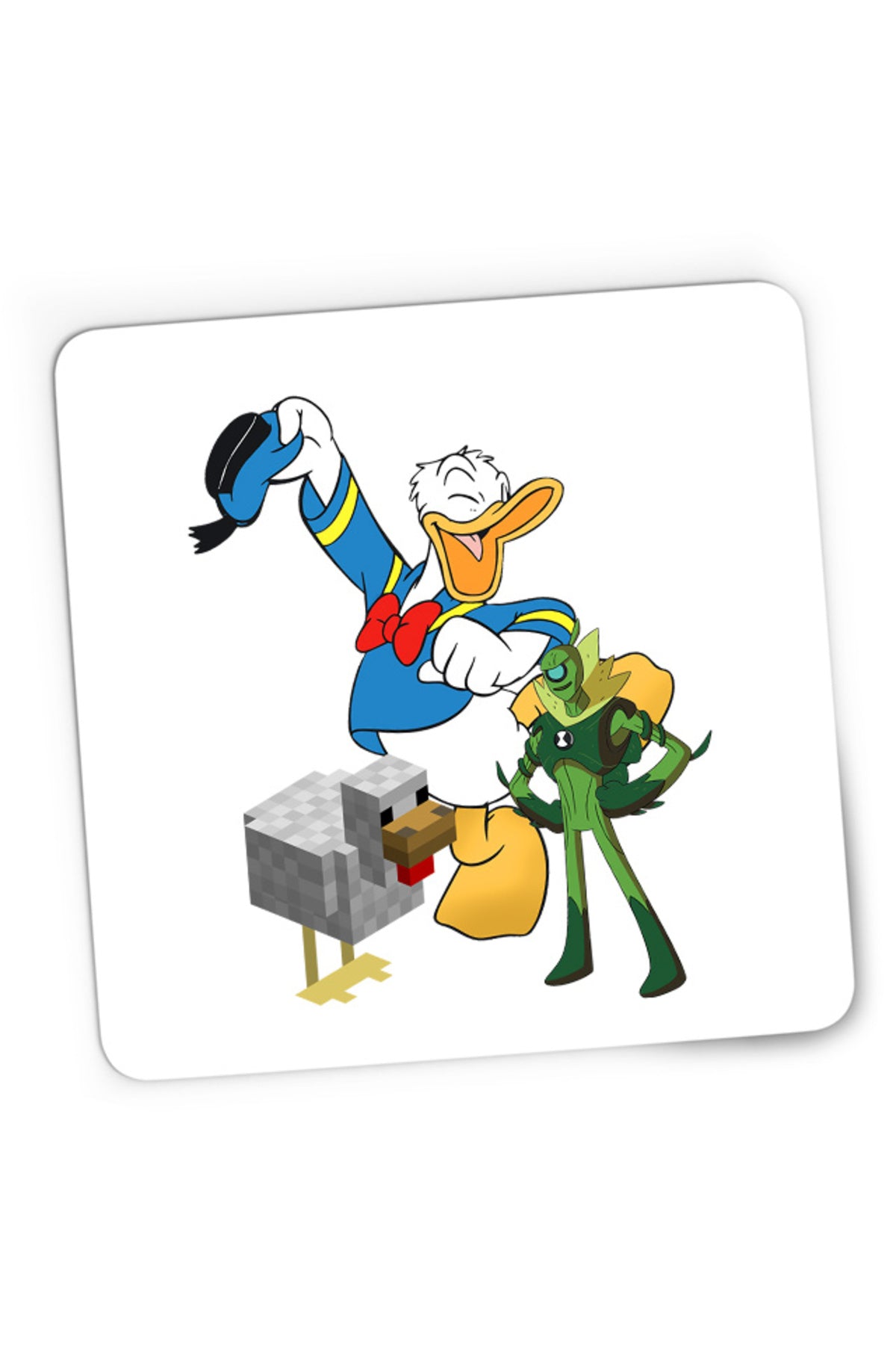 Mousepad Gaming Donald Duck Minecraft Chicken Ben10 Alien Watch Pixel, 21x19 cm