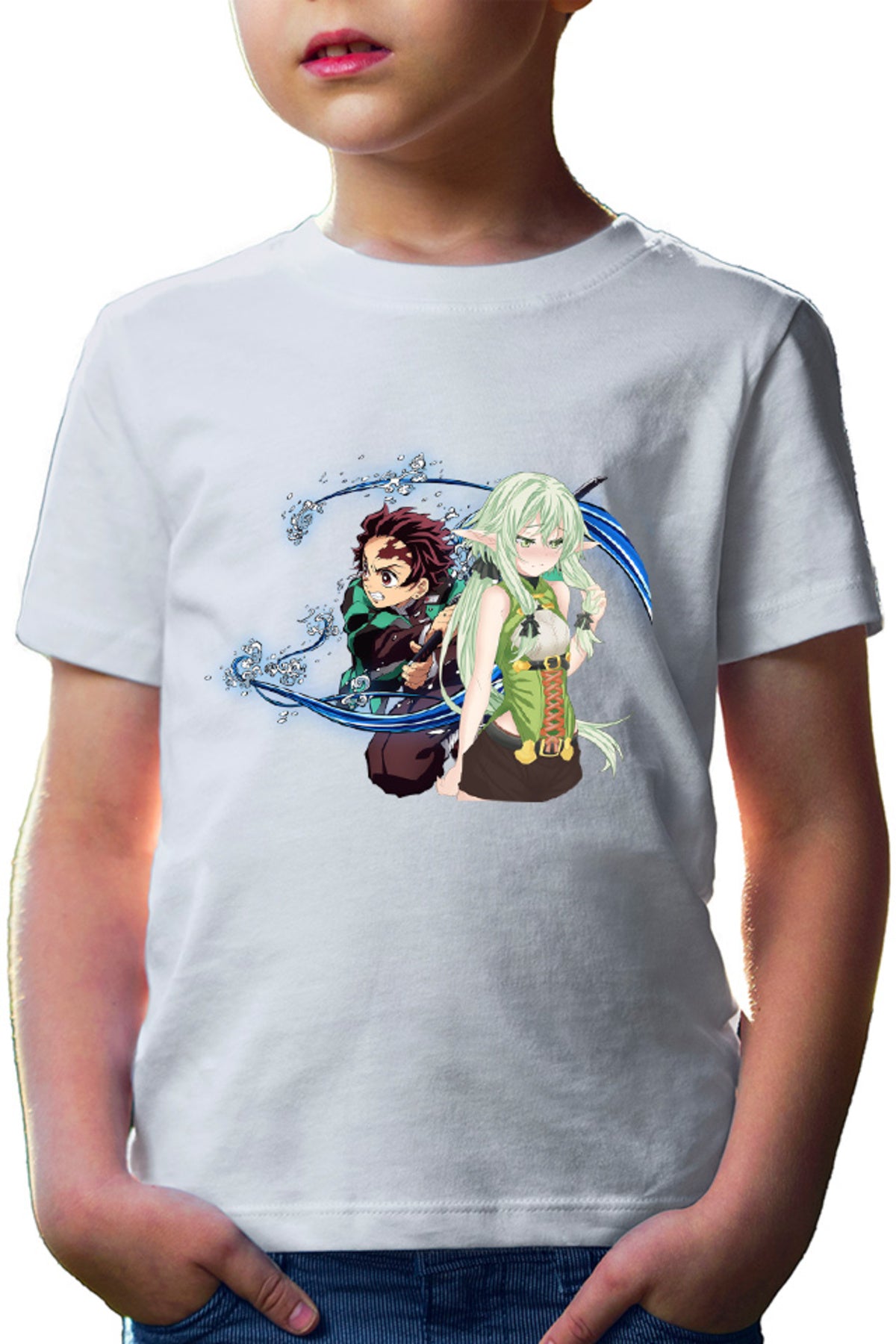 Tricou copii Goblin Slayer Elf Kimetsu no Yaiba Tanjirou