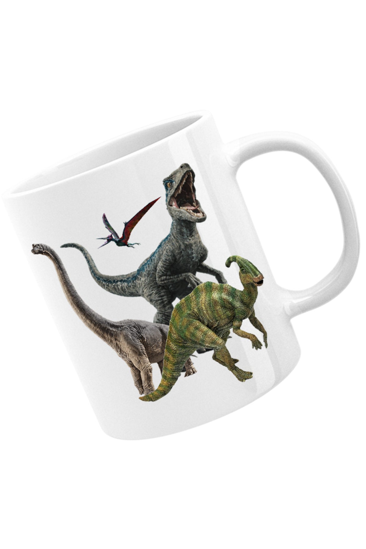 Cana Jurassic Park Dinossaurs Fly Terrestrial Dangerous, alba, 330 ml