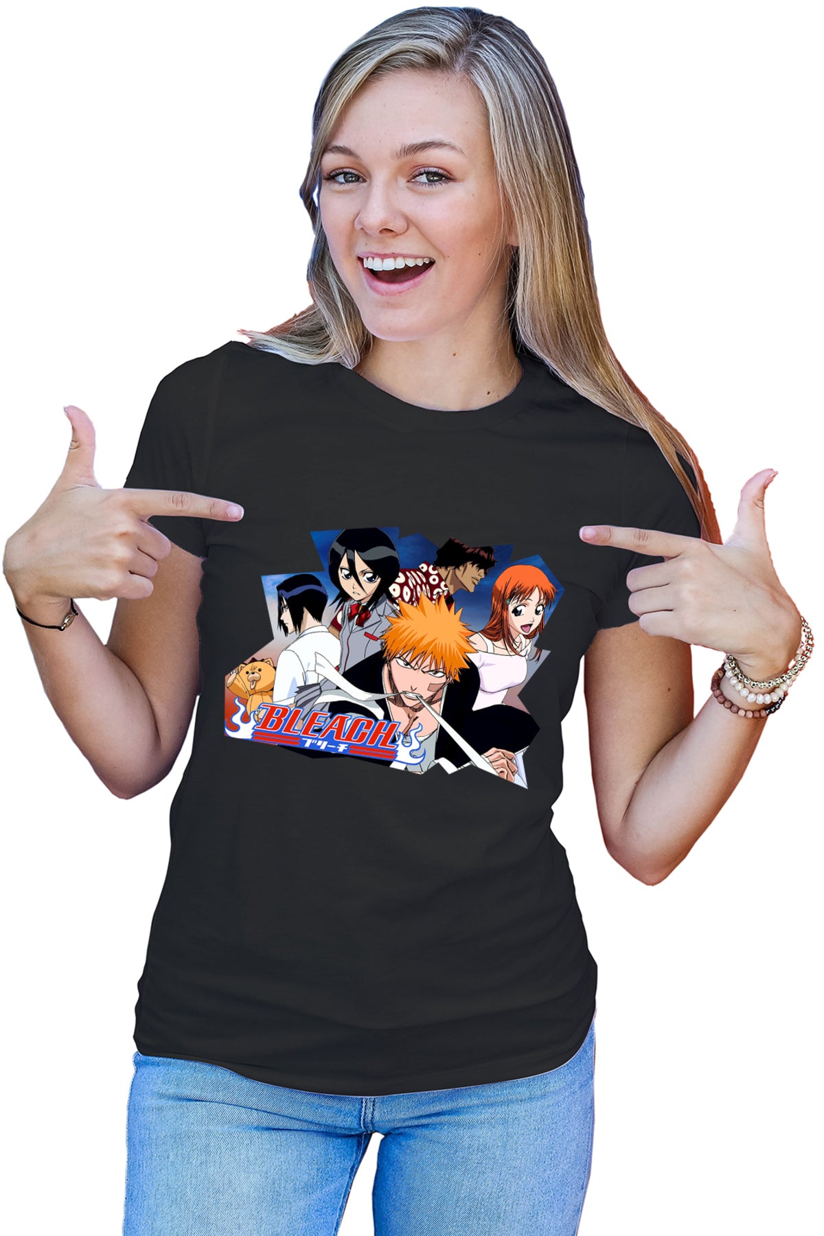 Tricou dama Bleach Ichigo Kurosaki Anime Manga Crew