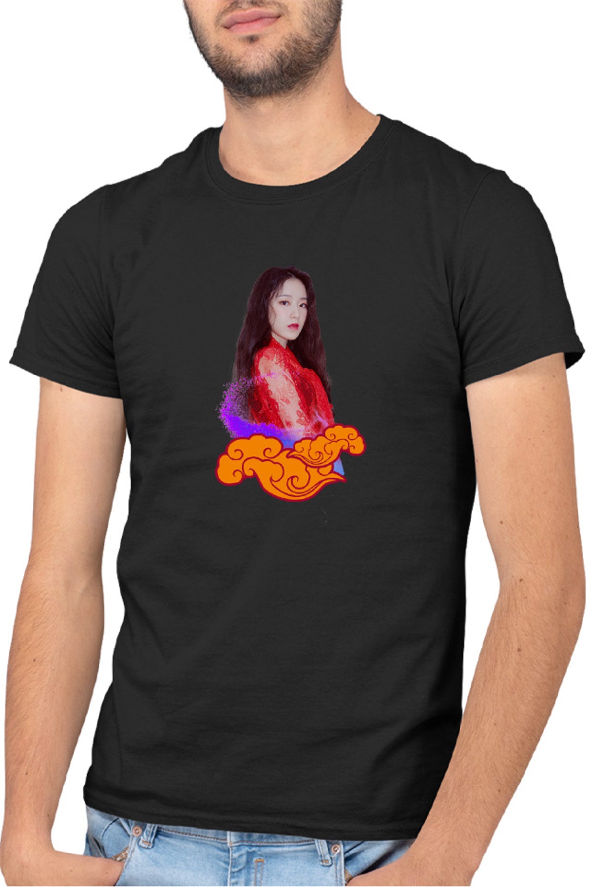 Tricou barbati I-DLE Clouds Gorgeous Woman Singer Talent
