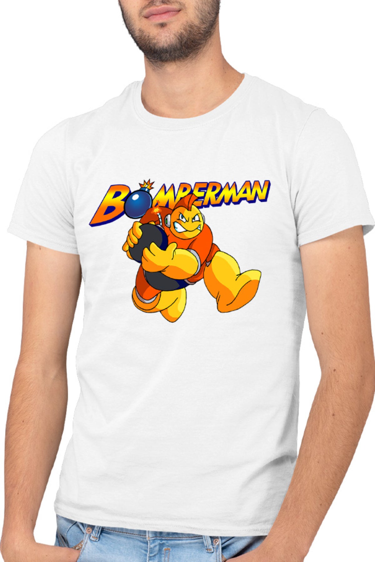 Tricou barbati Bomberman Run Bomb Logo Action