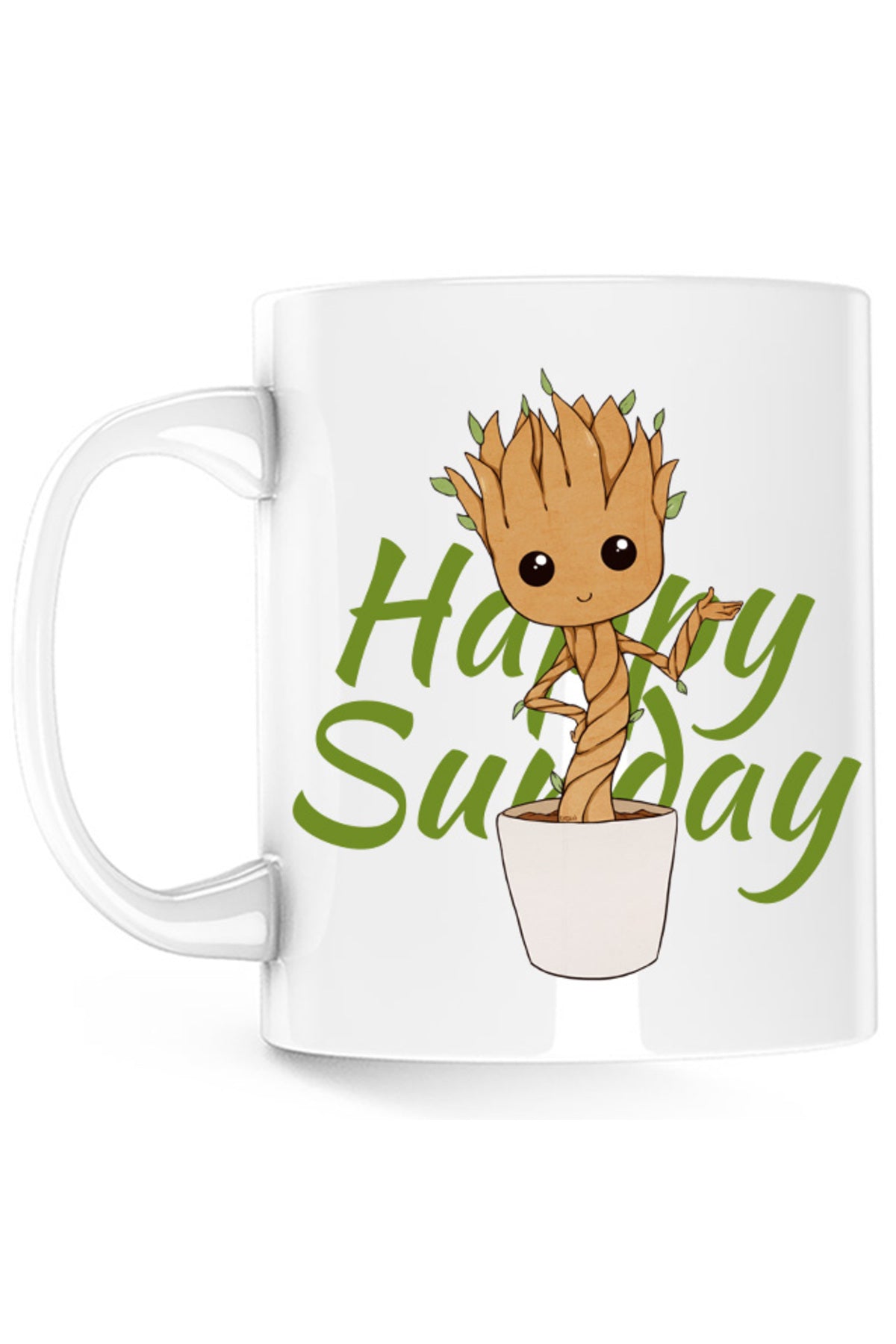 Cana Baby Groot Sunday Happy Marvel DC Happy Smile, alba, 330 ml