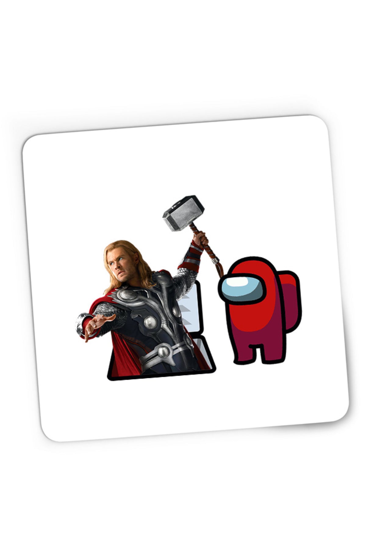 Mousepad Gaming Thor Among Us Suspicious Vent Hammer Gameplay Puzzle, 21x19 cm