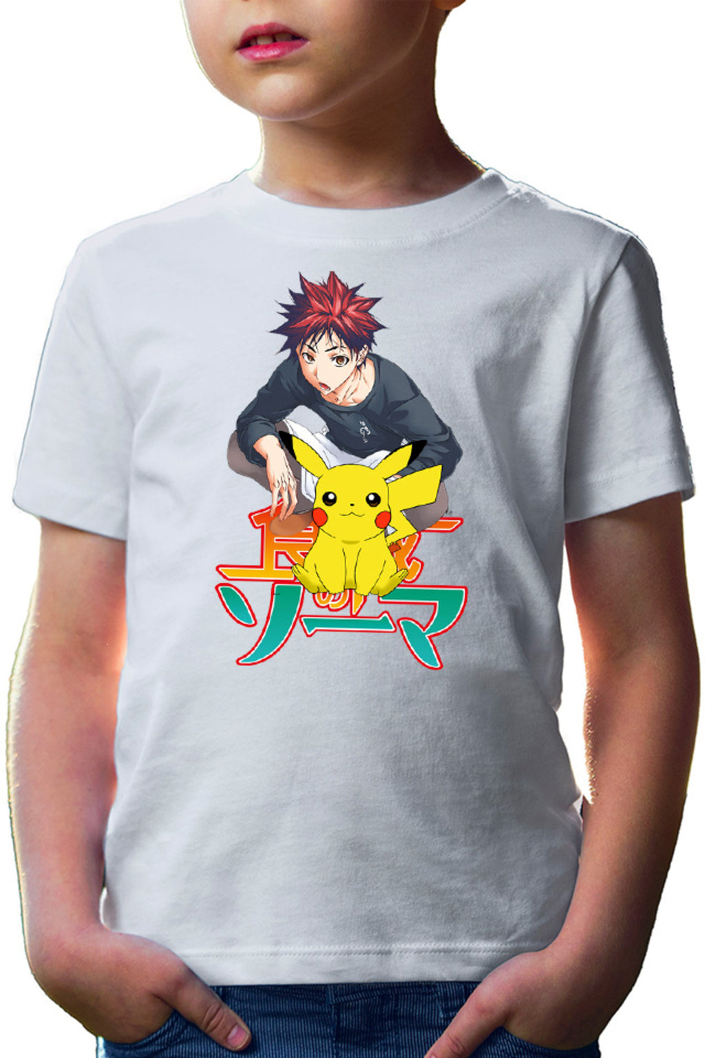 Tricou copii Food Wars Soma Pikachu Sit Pet Japan