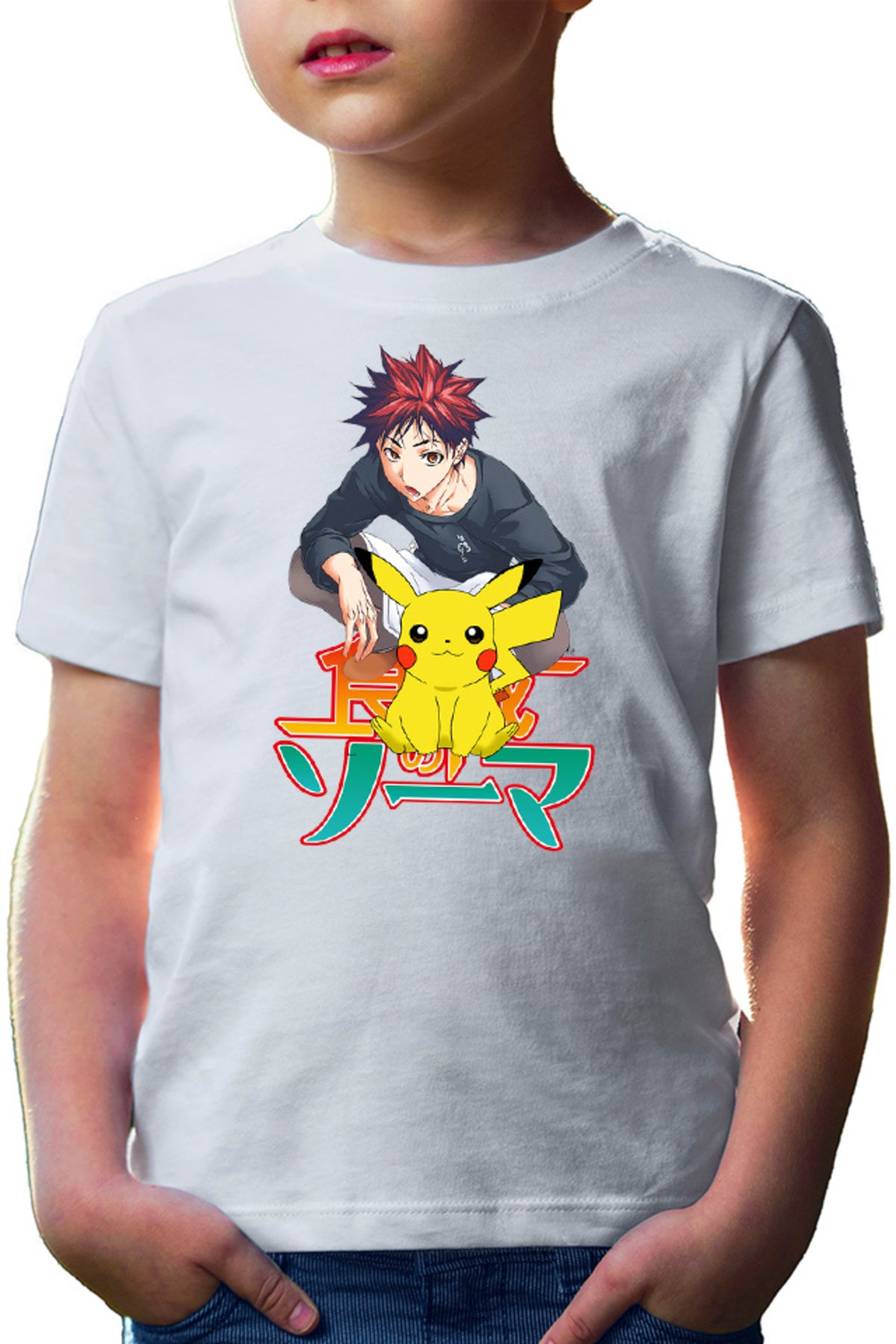 Tricou copii Food Wars Soma Pikachu Sit Pet Japan