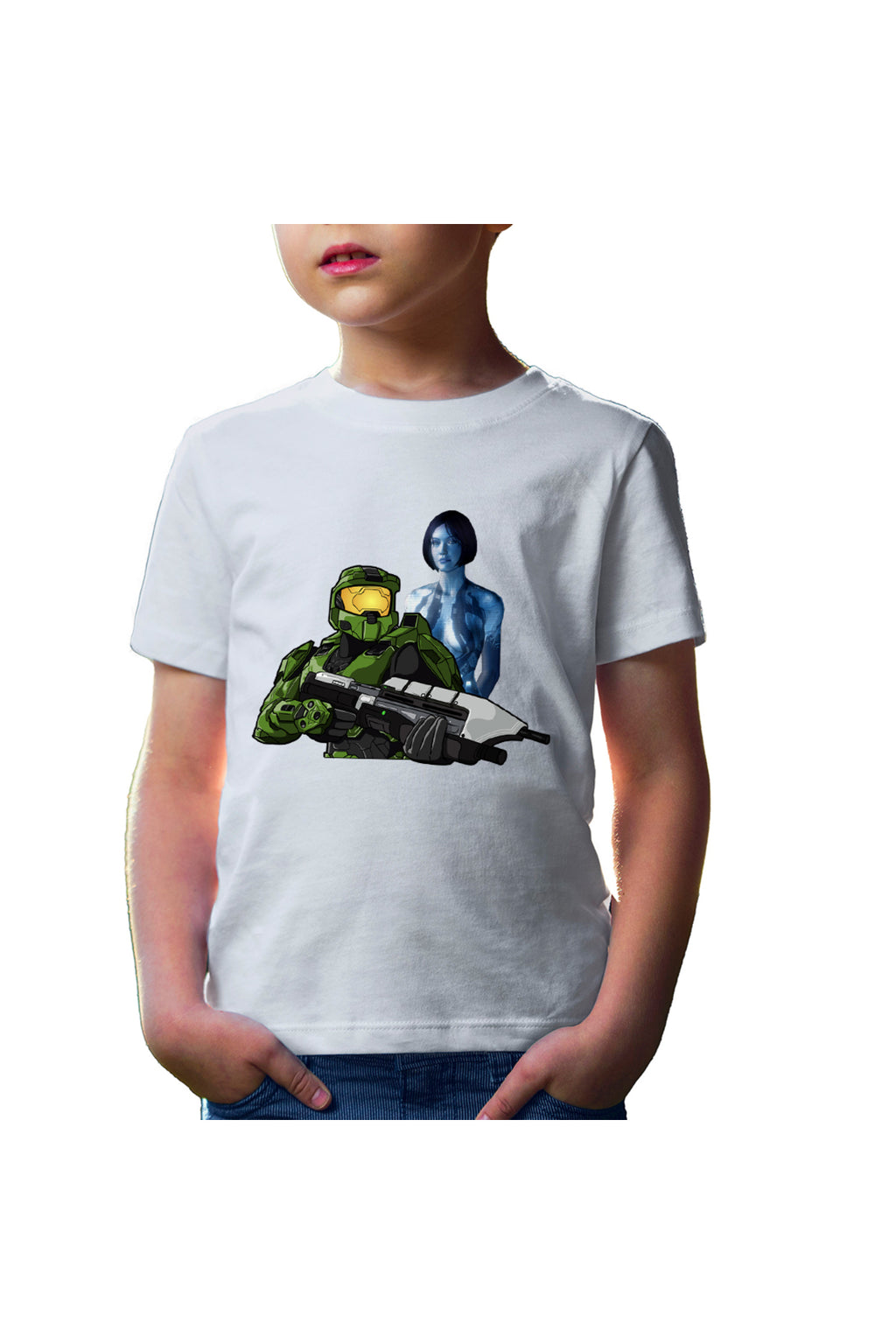 Tricou copii Halo The Master Chief Spartan Cortana Guardian