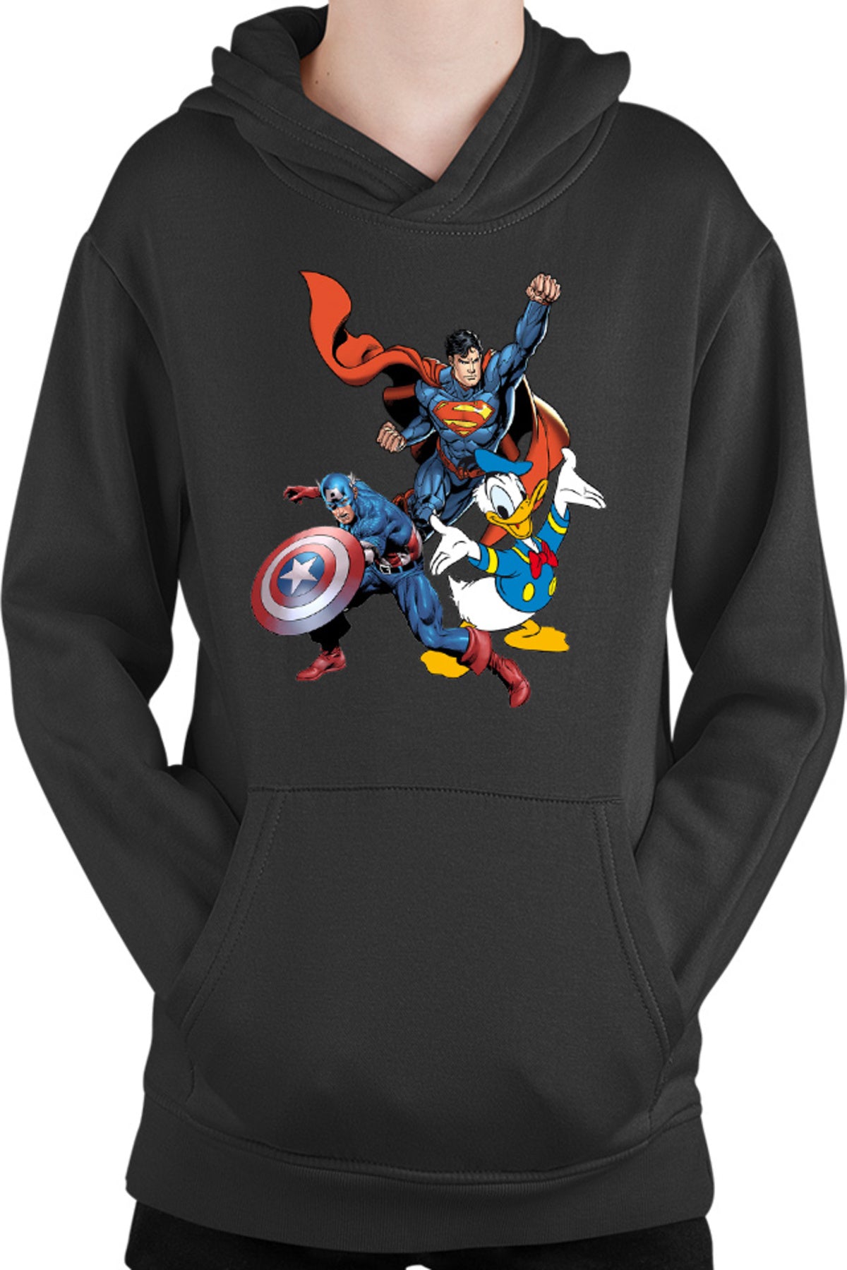 Hanorac copii Captain America Superman Donald Duck Hero Strong Cool