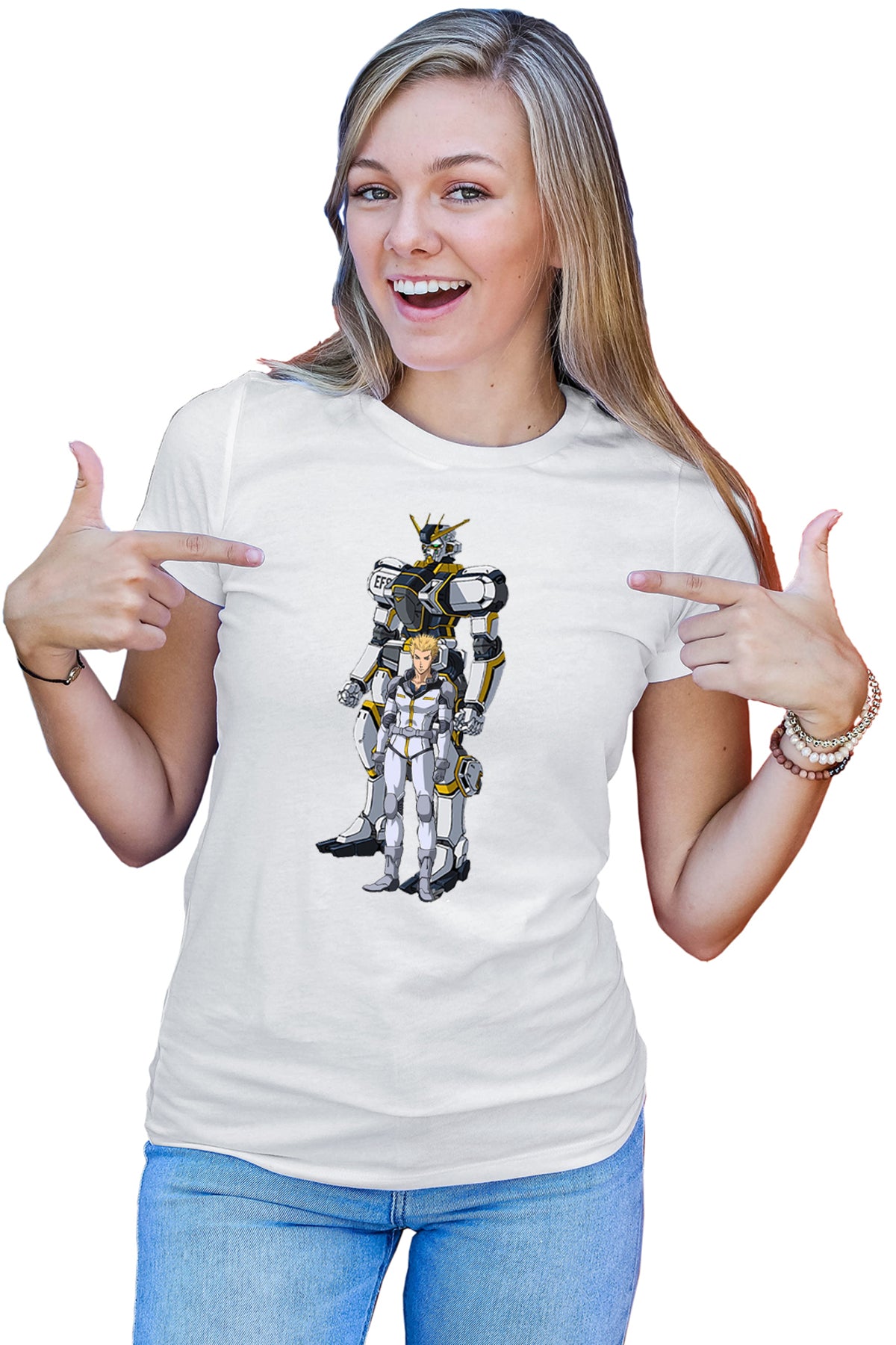 Tricou dama dam Io White Animeeater