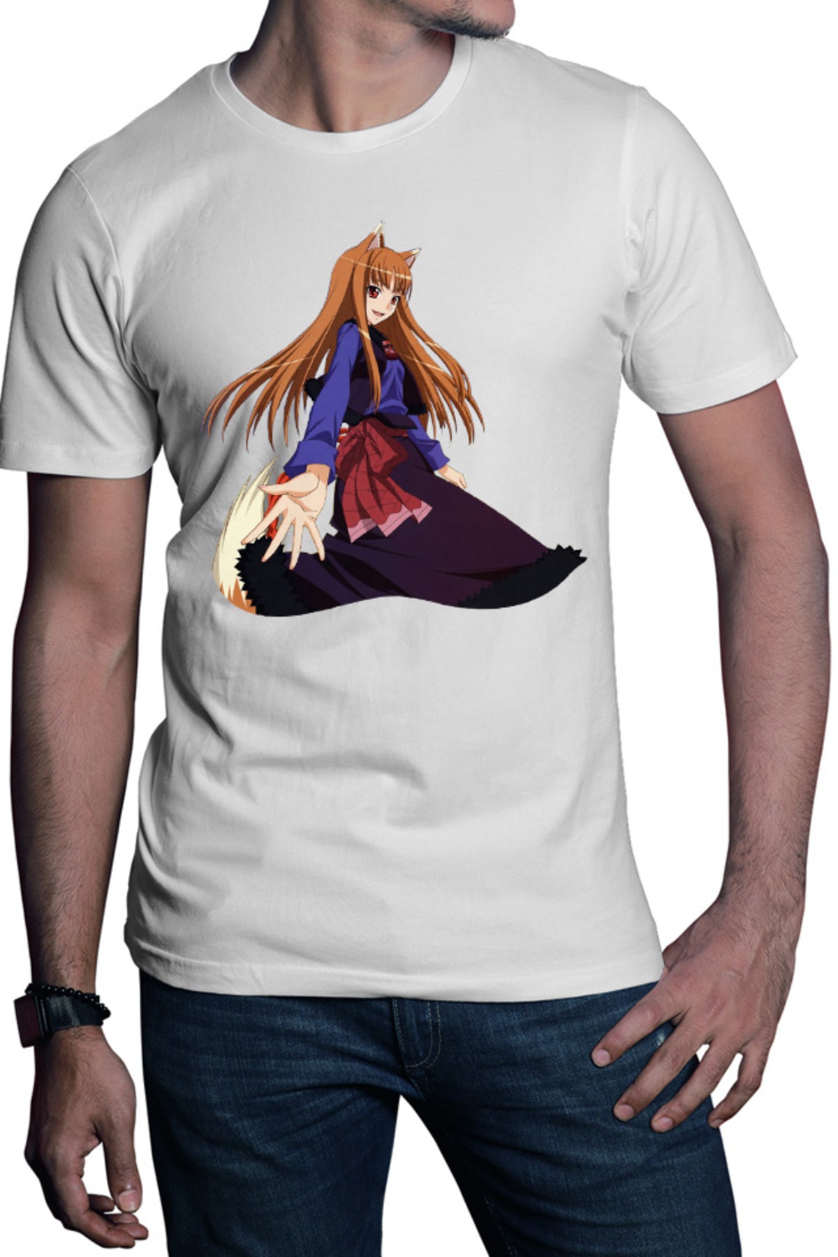 Tricou barbati Spice And Wolf Holo Kitsune Dance Romance
