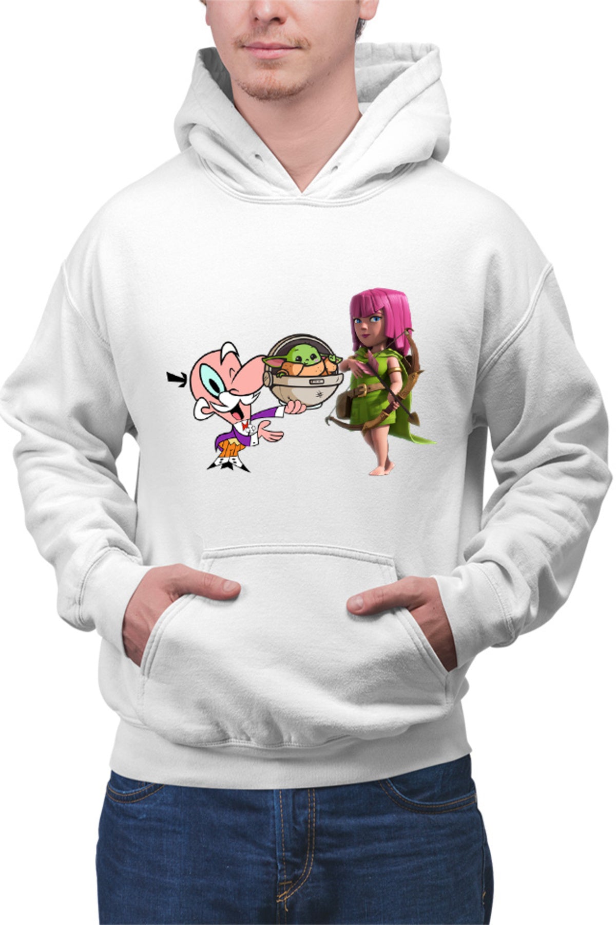 Hanorac barbati Clash of Clans Powerpuff Girls Mayor Star Wars Baby Yoda