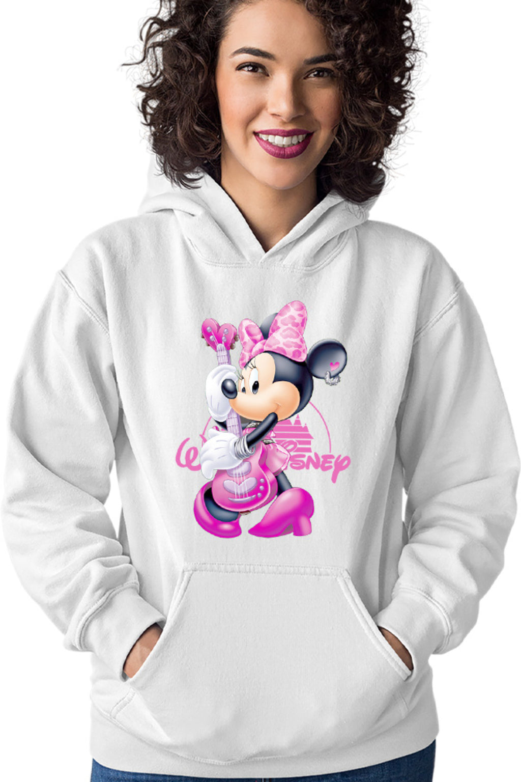 Hanorac dama Mickey Mouse Minnie Rock n roll Music Fun