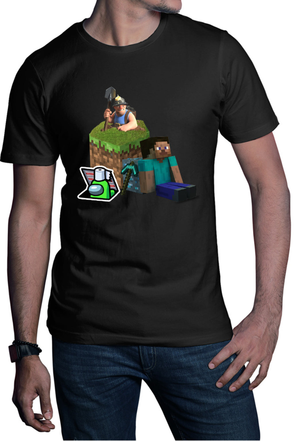 Tricou barbati Clash of Clans RNG Minecraft Open World Among Us