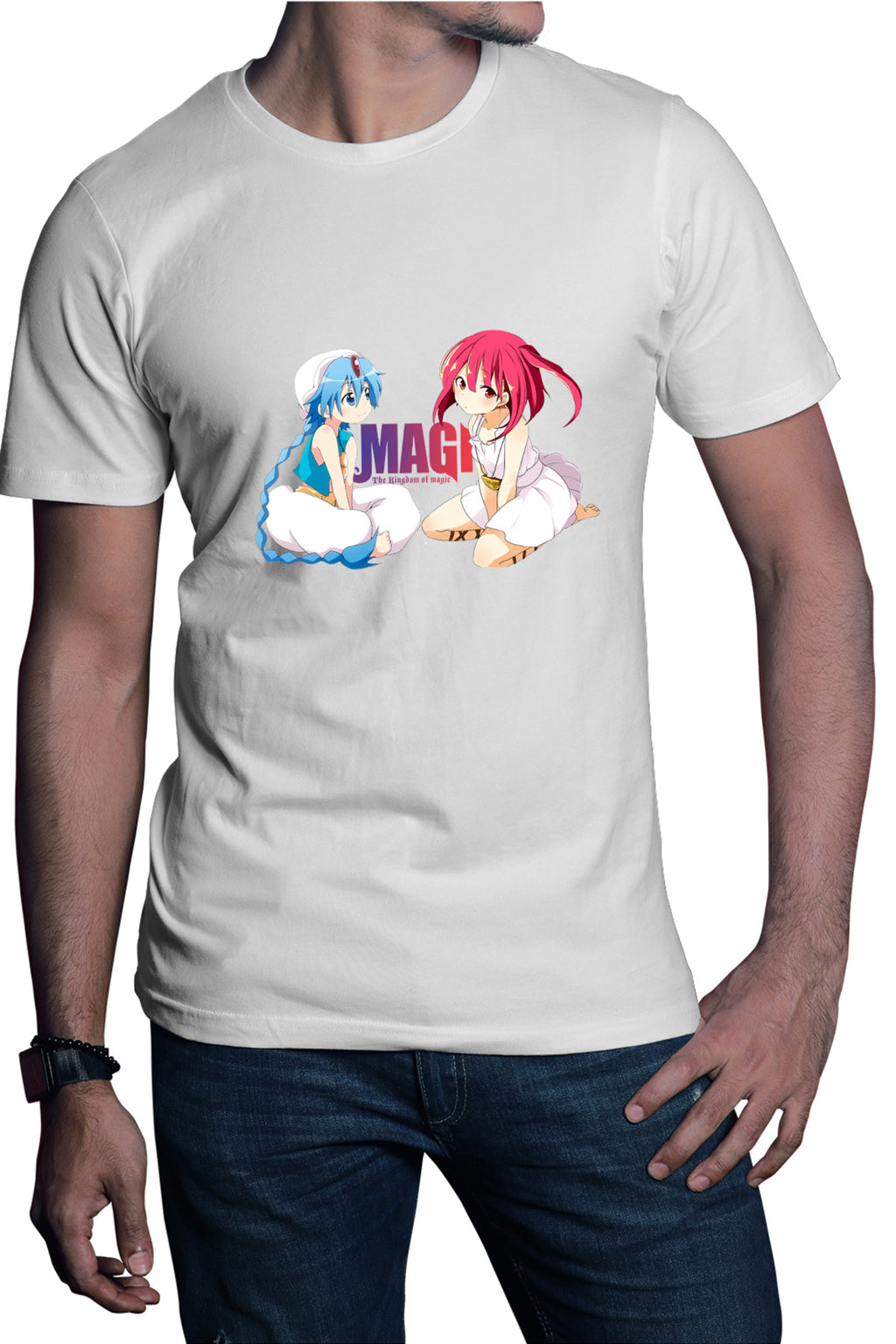 Tricou barbati Magi The Labyrinth of Magic Alladin Morgiana Sitting