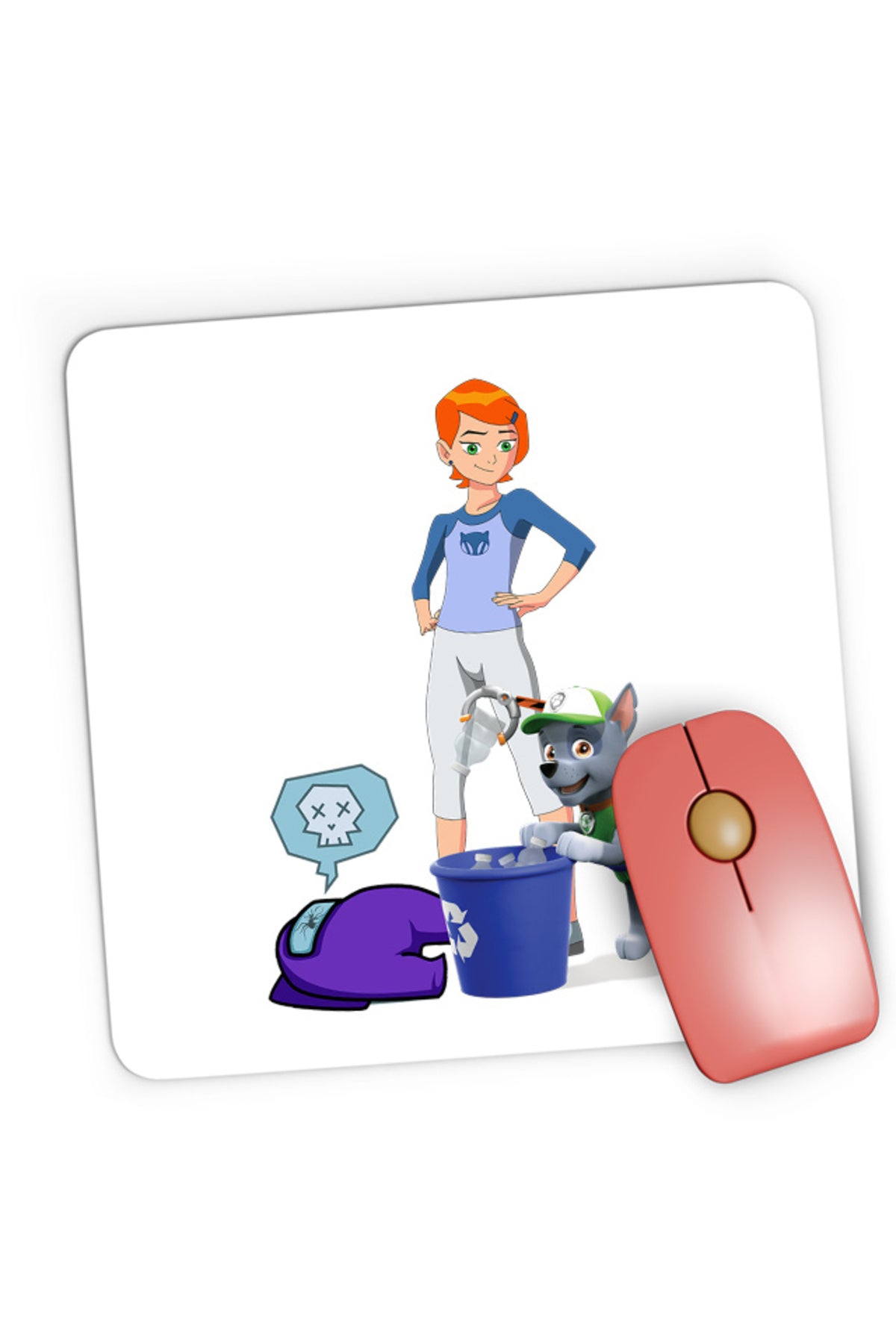 Mousepad Gaming Paw Patrol Recycle Dog Ben10Among, 21x19 cm