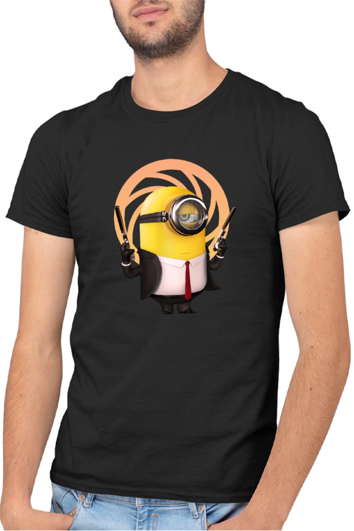 Tricou barbati James Bond Minions Funny Animation