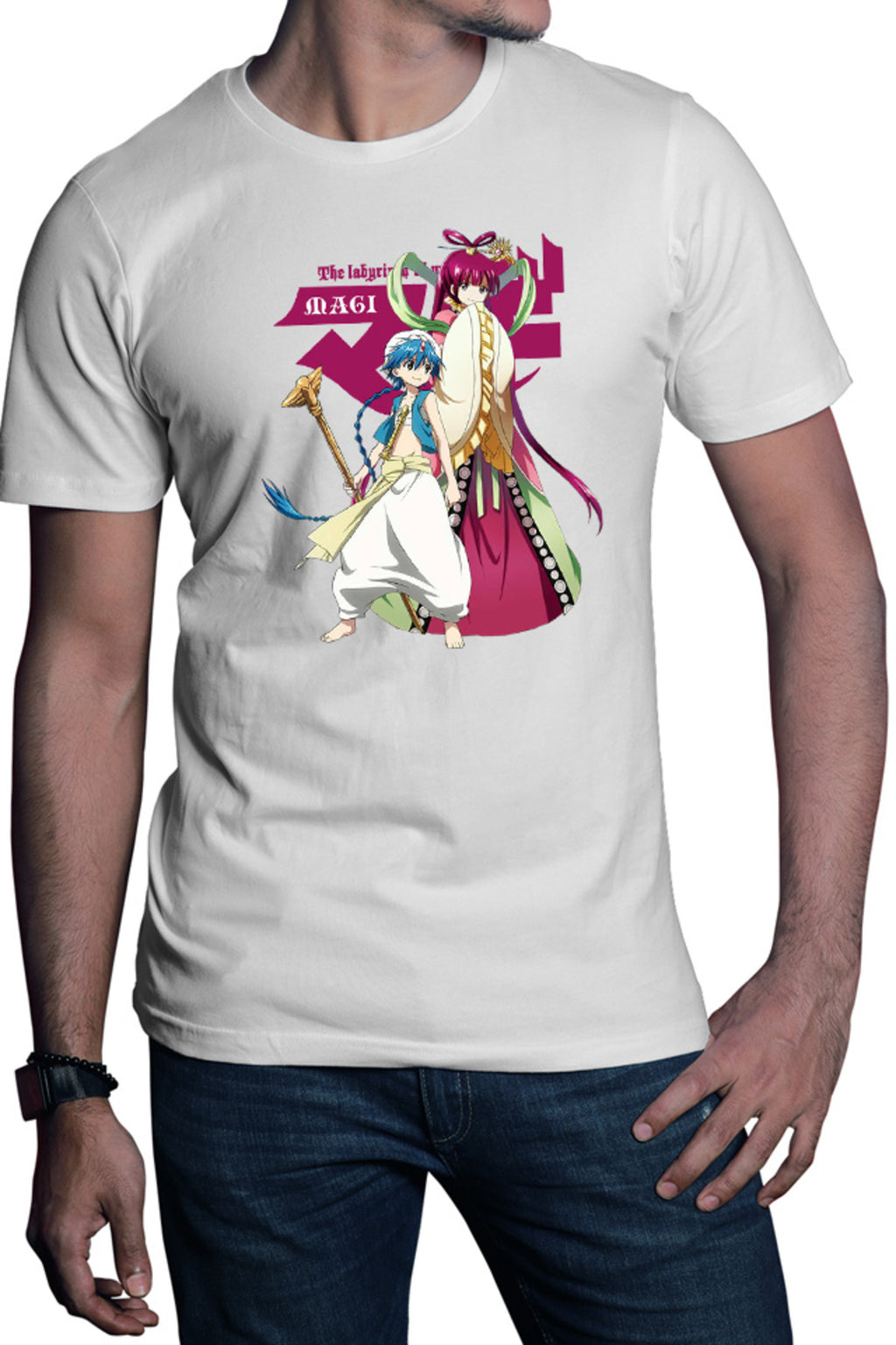 Tricou barbati Magi The Labyrinth of Magic Kougyoku Queen Alladin Meeting