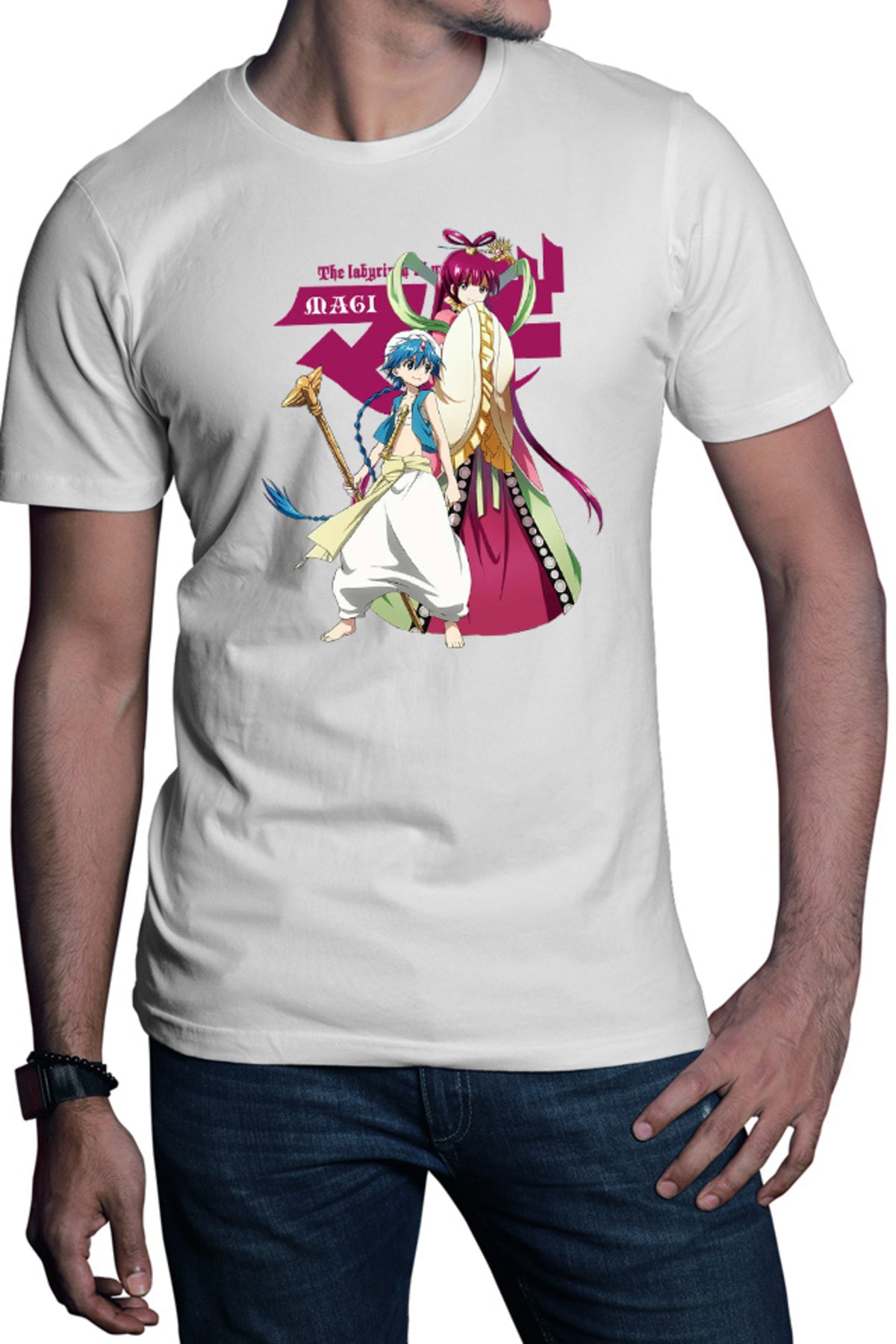 Tricou barbati Magi The Labyrinth of Magic Kougyoku Queen Alladin Meeting
