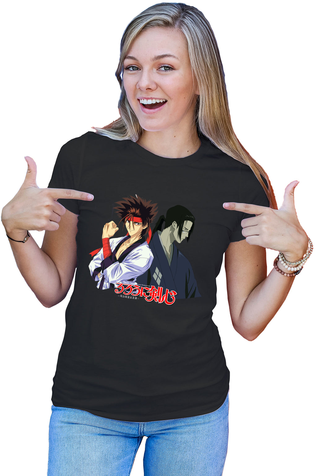 Tricou dama Rurouni Kenshin Sanosuke Jin Duo Anime