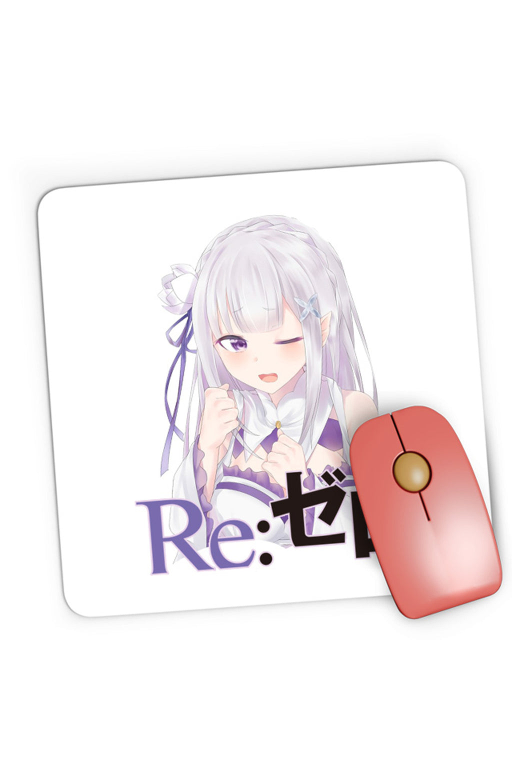Mousepad Gaming Re Zero Emilia Neko Magic Princess Otaku Isekai, 21x19 cm