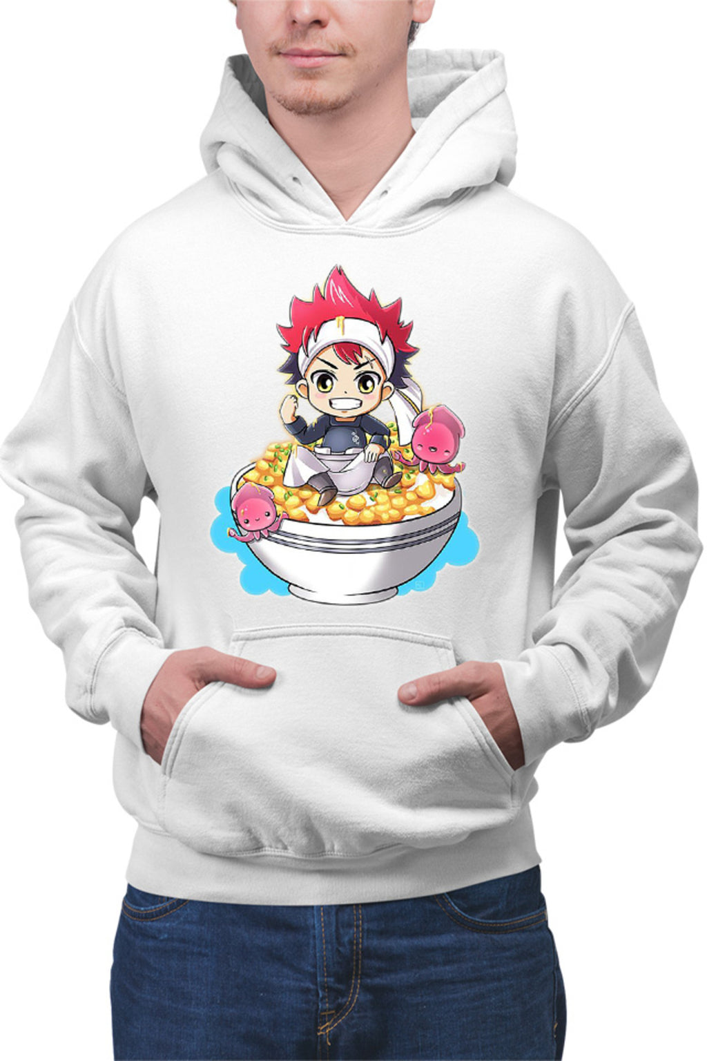 Hanorac barbati Food Wars Chibi Souma Rice Bow Anime Kage