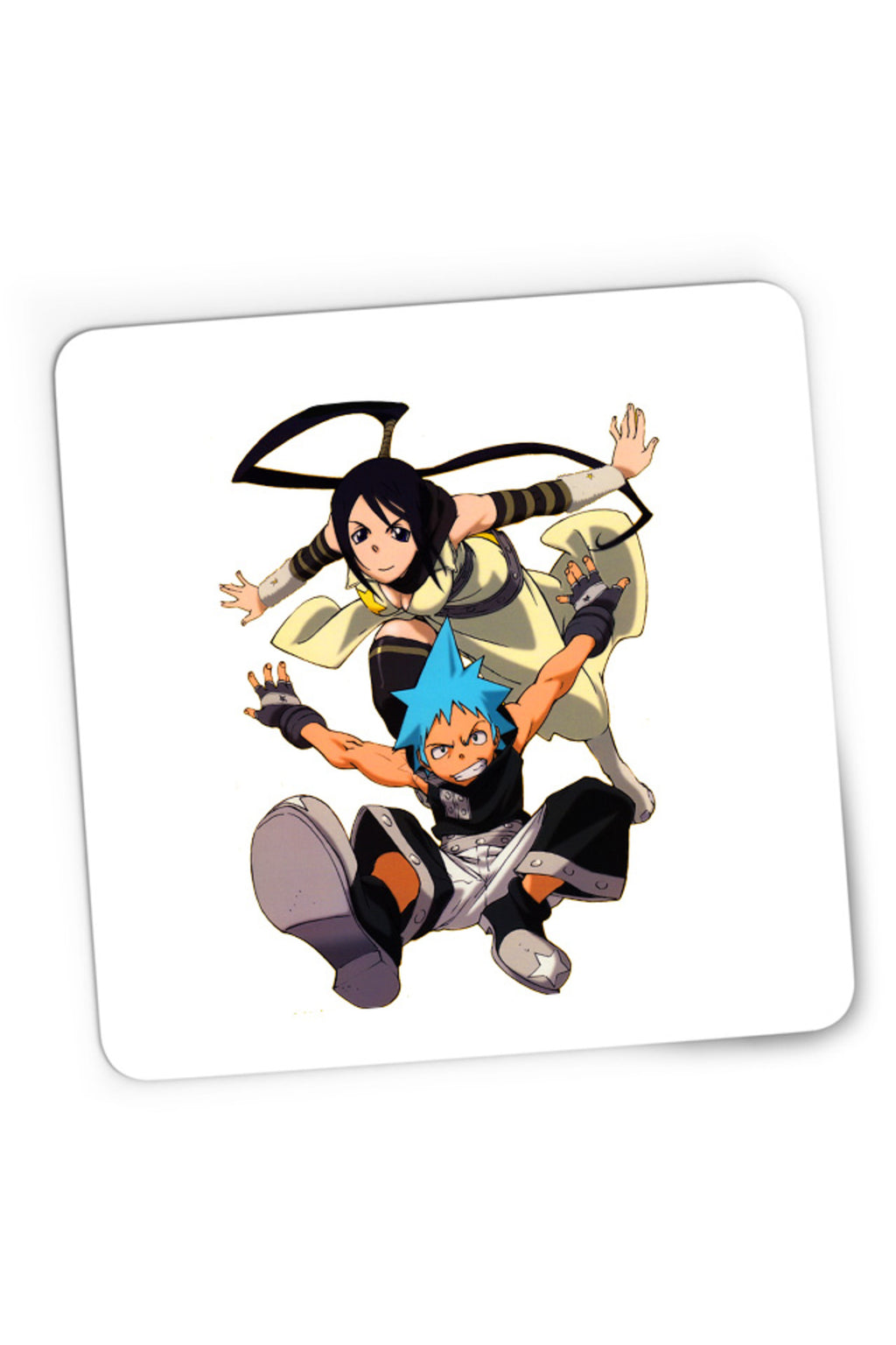 Mousepad Gaming Soul Eater Black Star Tsubaki Partner Supranatural Anime, 21x19 cm
