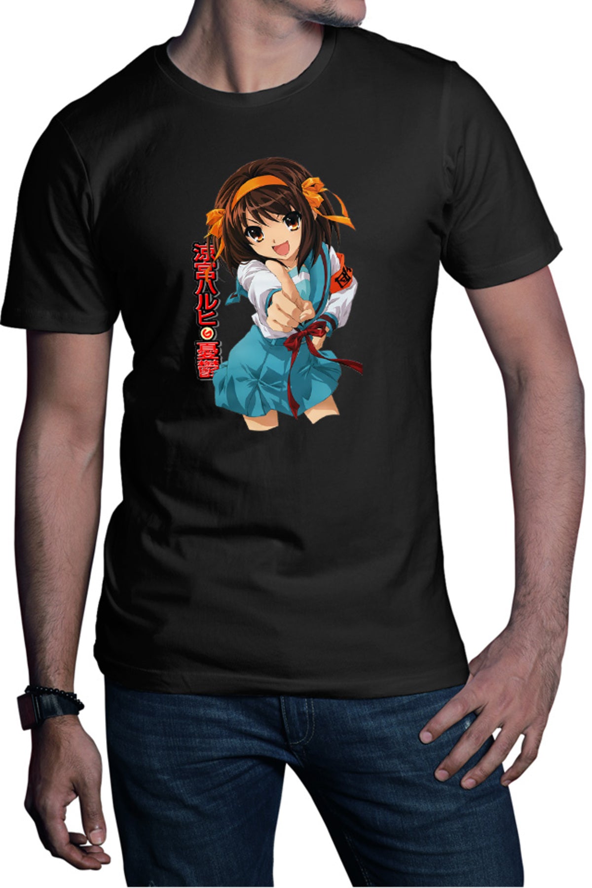 Tricou barbati Haruhi Suzumiya Energic Anime Supranatural