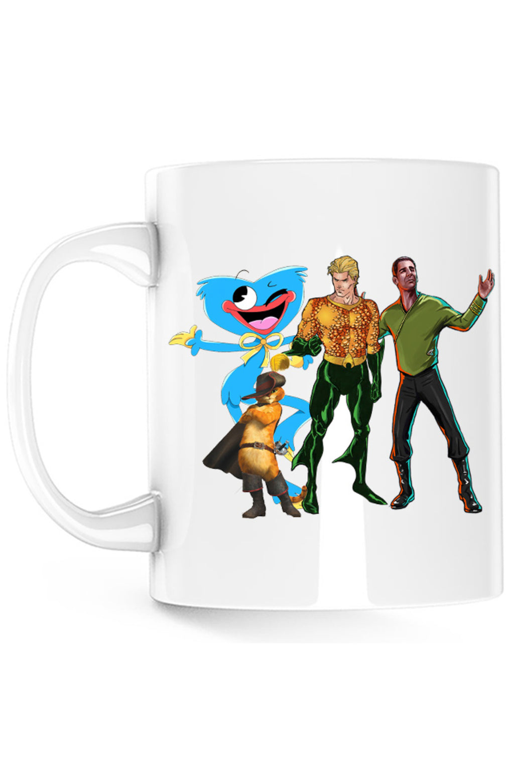 Cana Aquaman Huggy Wuggy Puss in the Boots Shrek Star Trek Crew, alba, 330 ml
