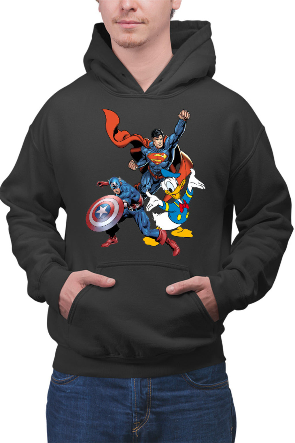 Hanorac barbati Captain America Superman Donald Duck Hero Strong Cool