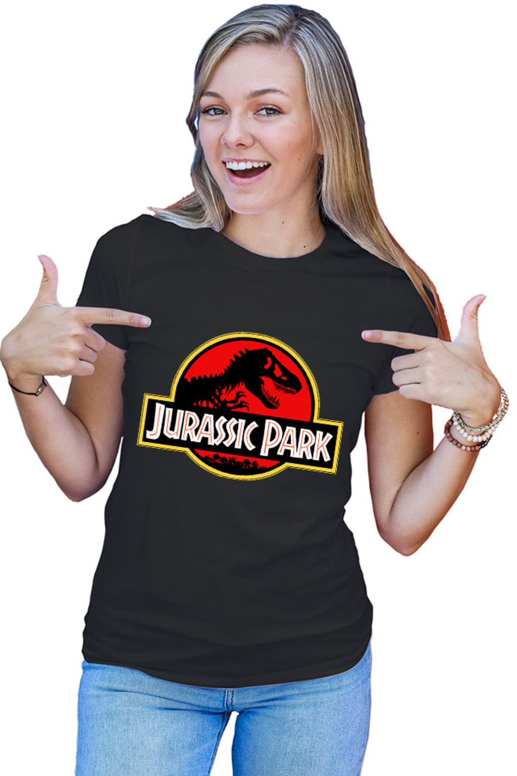 Tricou dama Jurassic Park Logo Dinossaurs