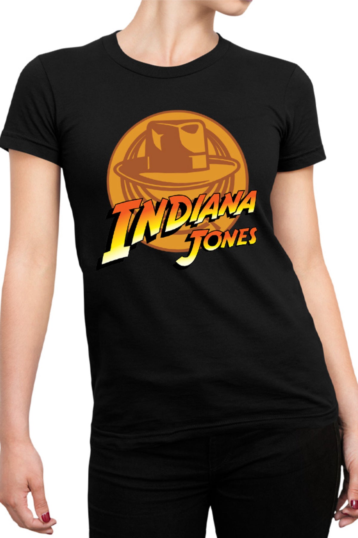 Tricou dama Indiana Jones Logo TV Series Cool Savana Texas US