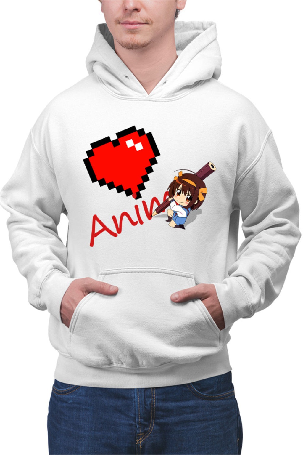 Hanorac barbati Haruhi Suzumiya Love Anime Minecraft Write School