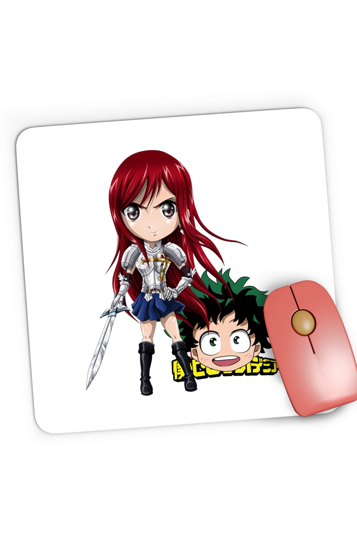 Mousepad Gaming Fairy Tail Erza Deku My Hero Academia, 21x19 cm