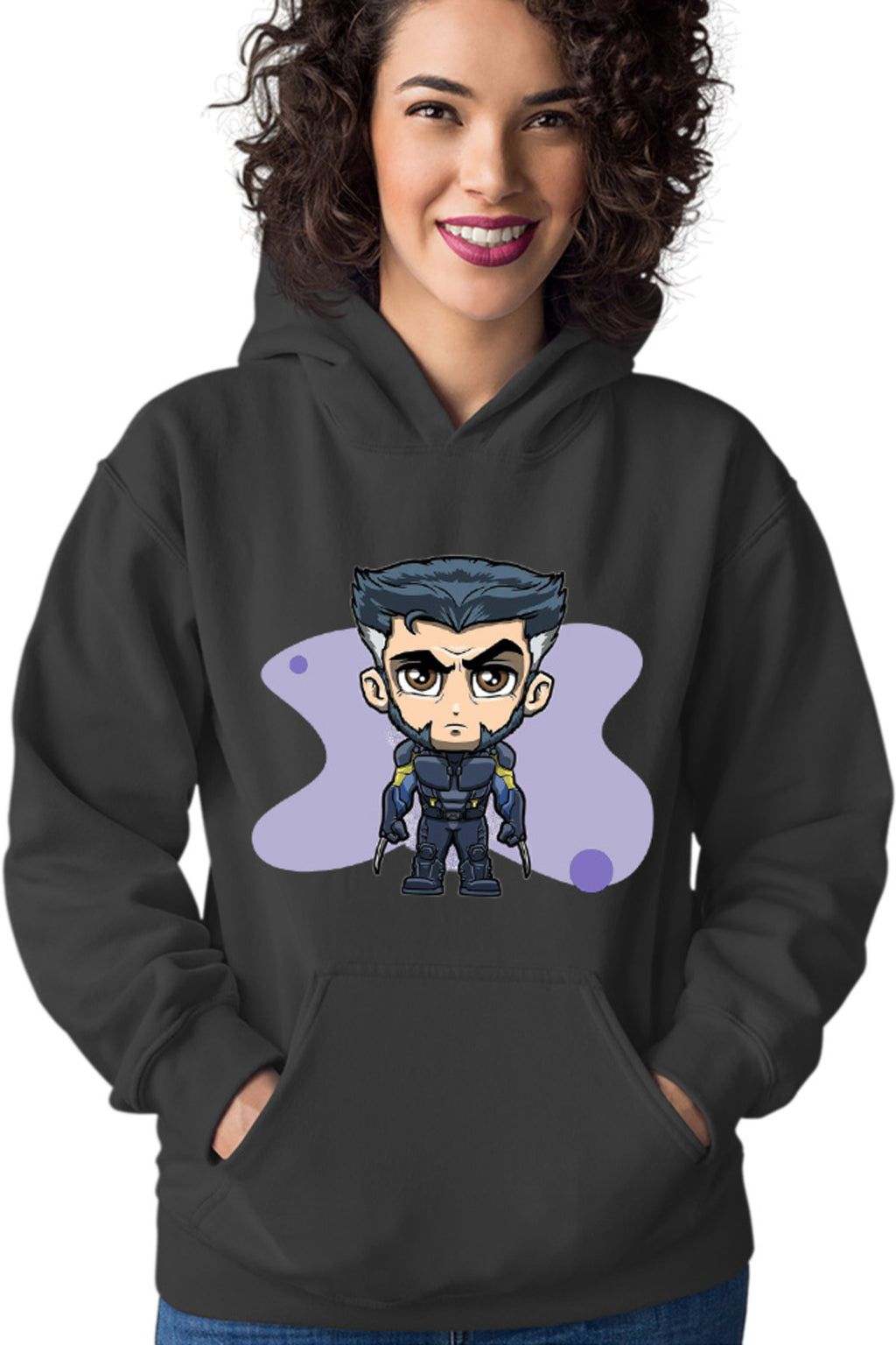 Hanorac dama Wolverine Chibi Anime Claws Angry