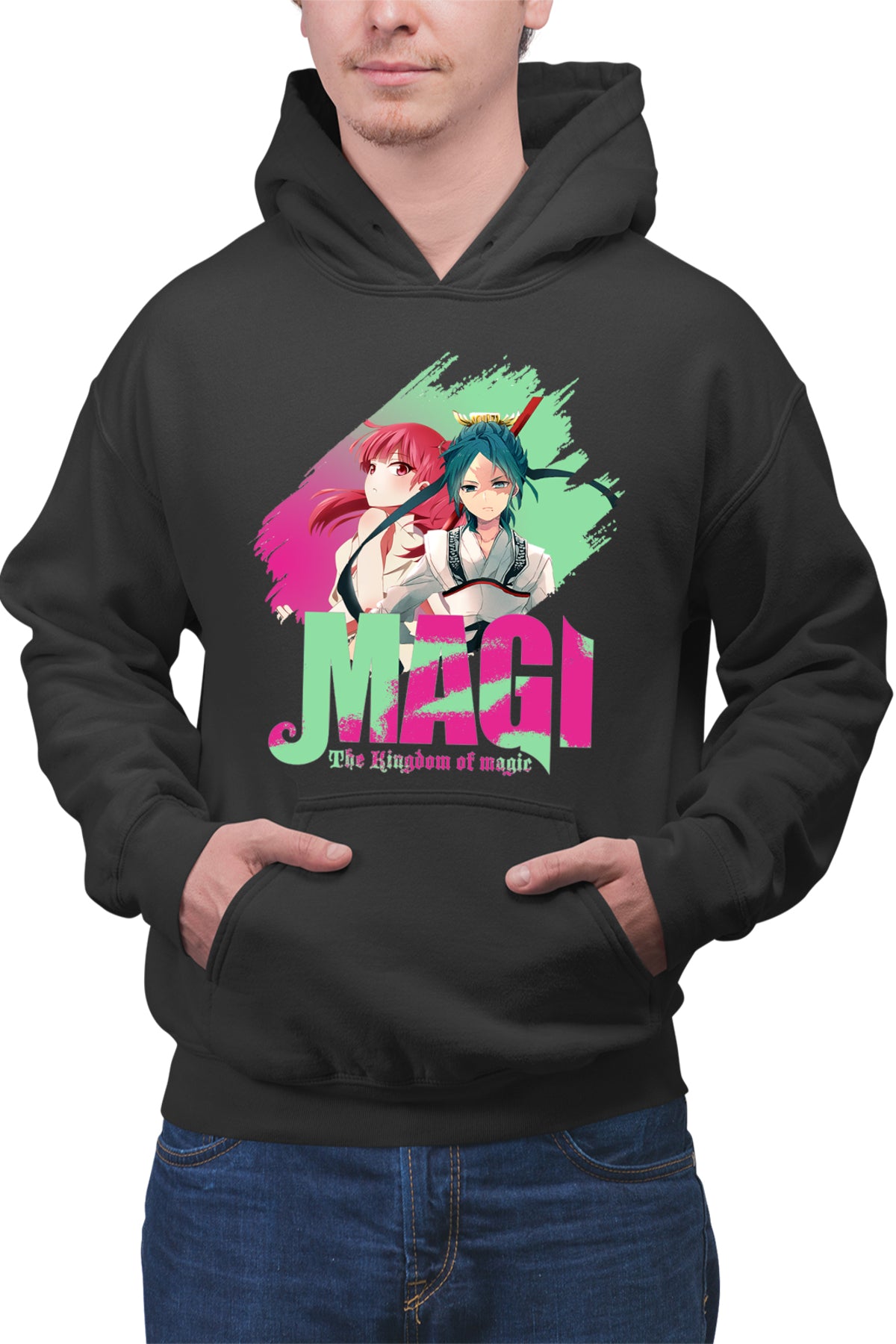 Hanorac barbati Magi The Labyrinth of Magic Morgiana Hakuryuu Logo Brush