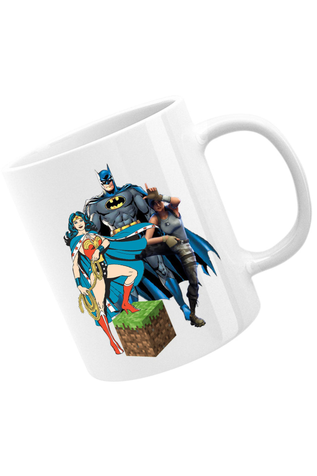 Cana Wonder Woman Minecraft Grass Cube Batman Fortnite Dance, alba, 330 ml