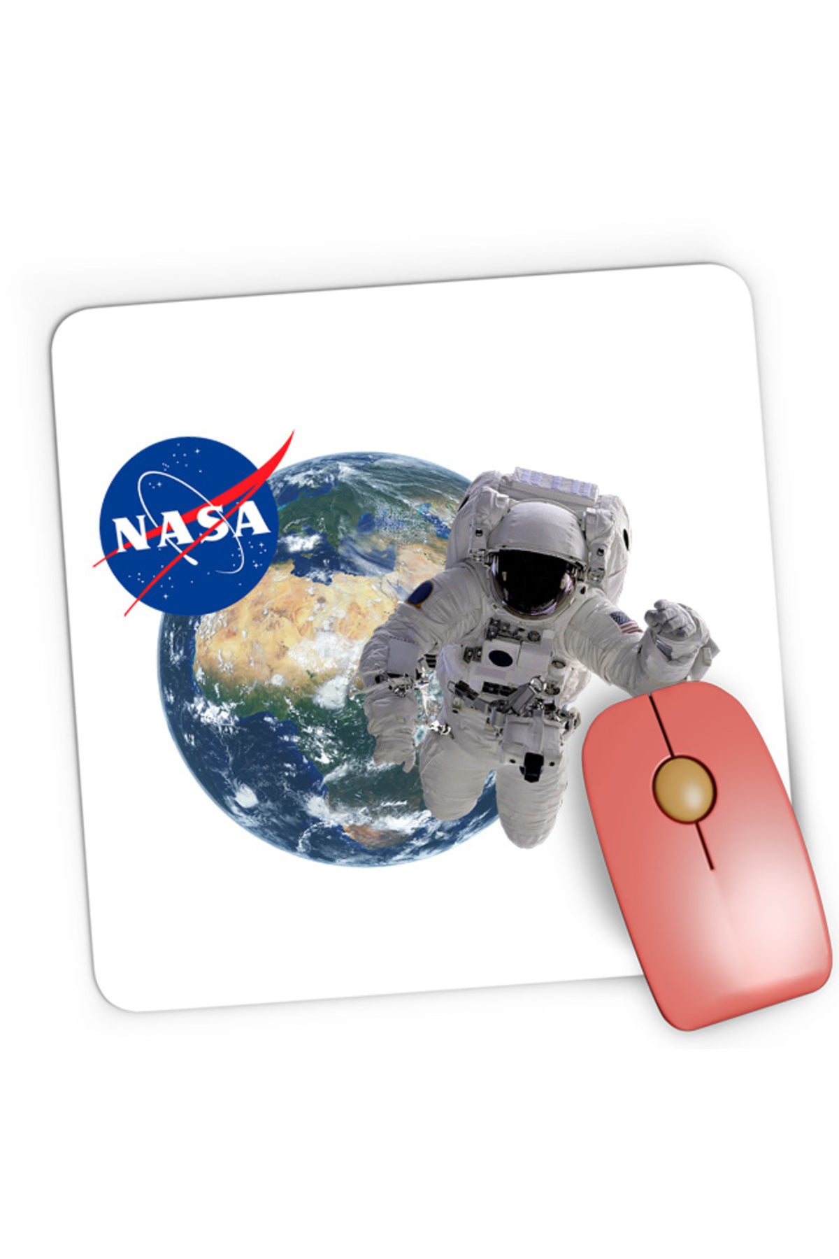 Mousepad Gaming NASA Astronaut Earth Planet Universe, 21x19 cm