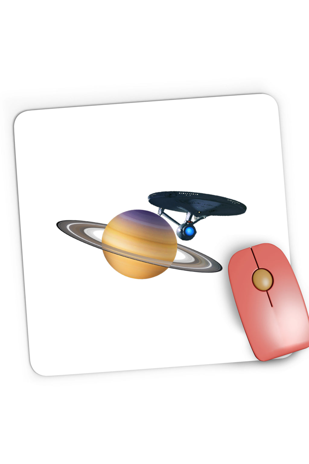 Mousepad Gaming Star Trek Enterprise Saturn Solar System Voyager, 21x19 cm