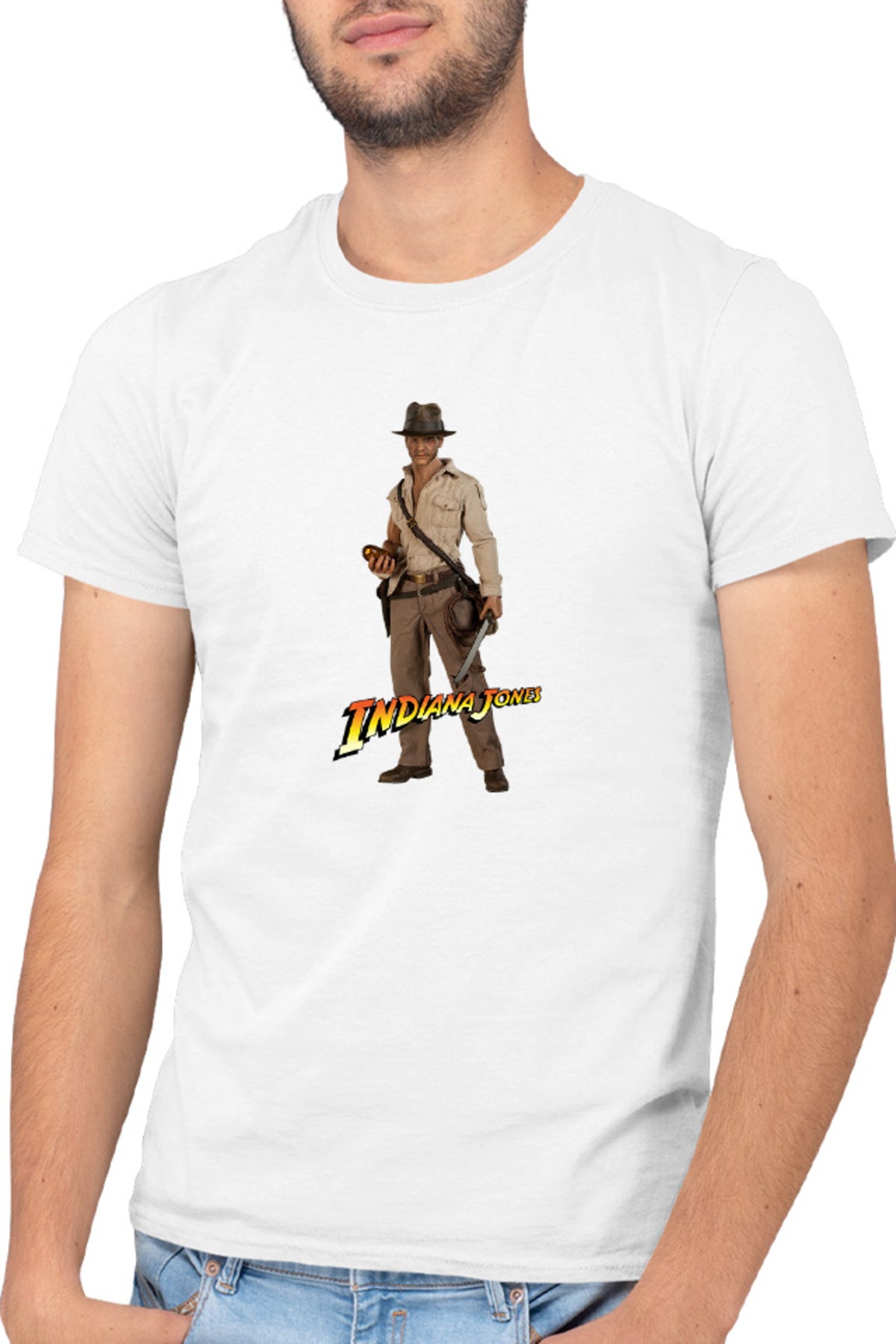 Tricou barbati Indiana Jones Travel Treasure Adventure Figure