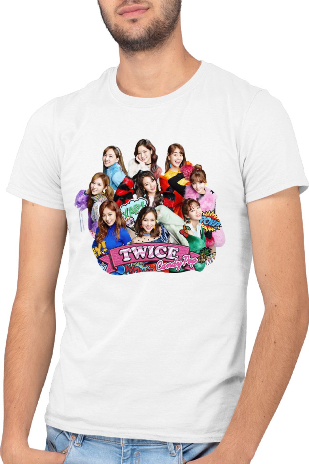 Tricou barbati Twice K-Pop Idol Group Popular Music Korea