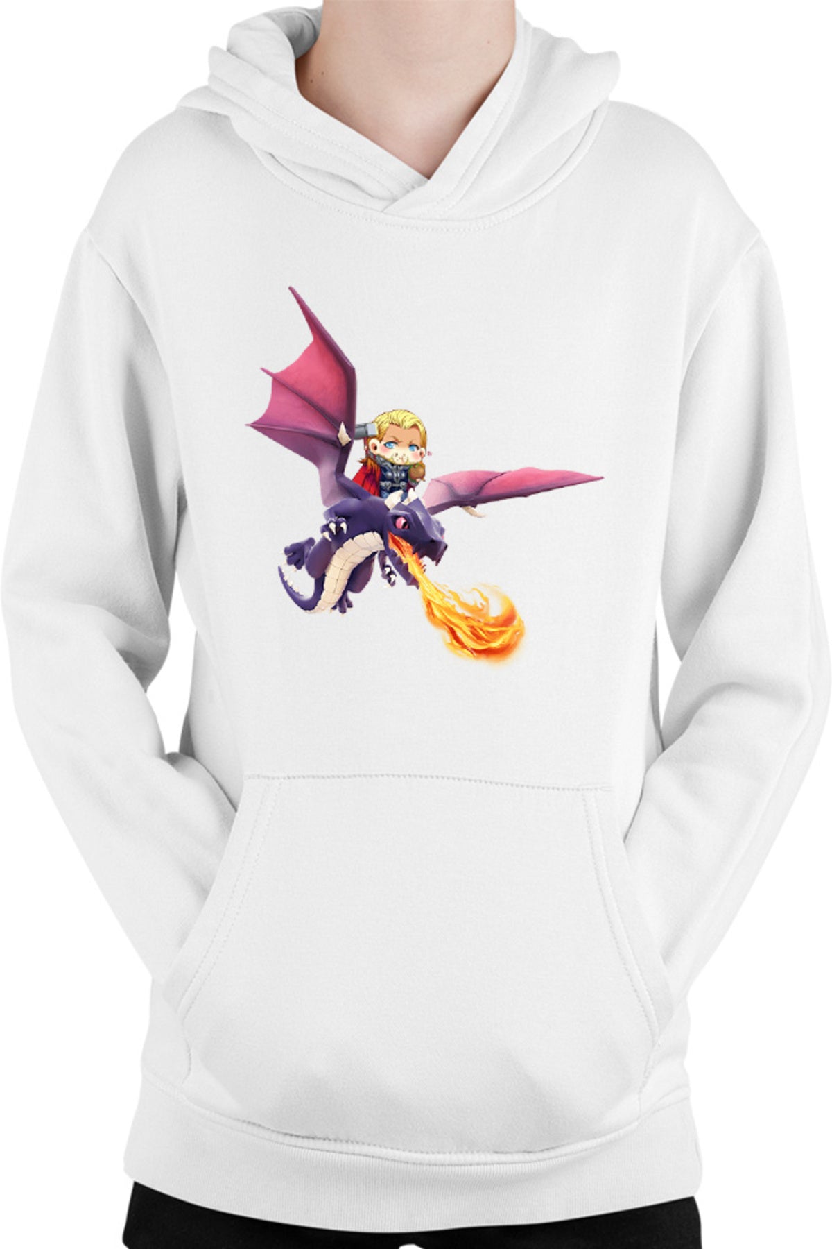 Hanorac copii Clash of Clans Dragon Fire Thor Chibi Anime Version