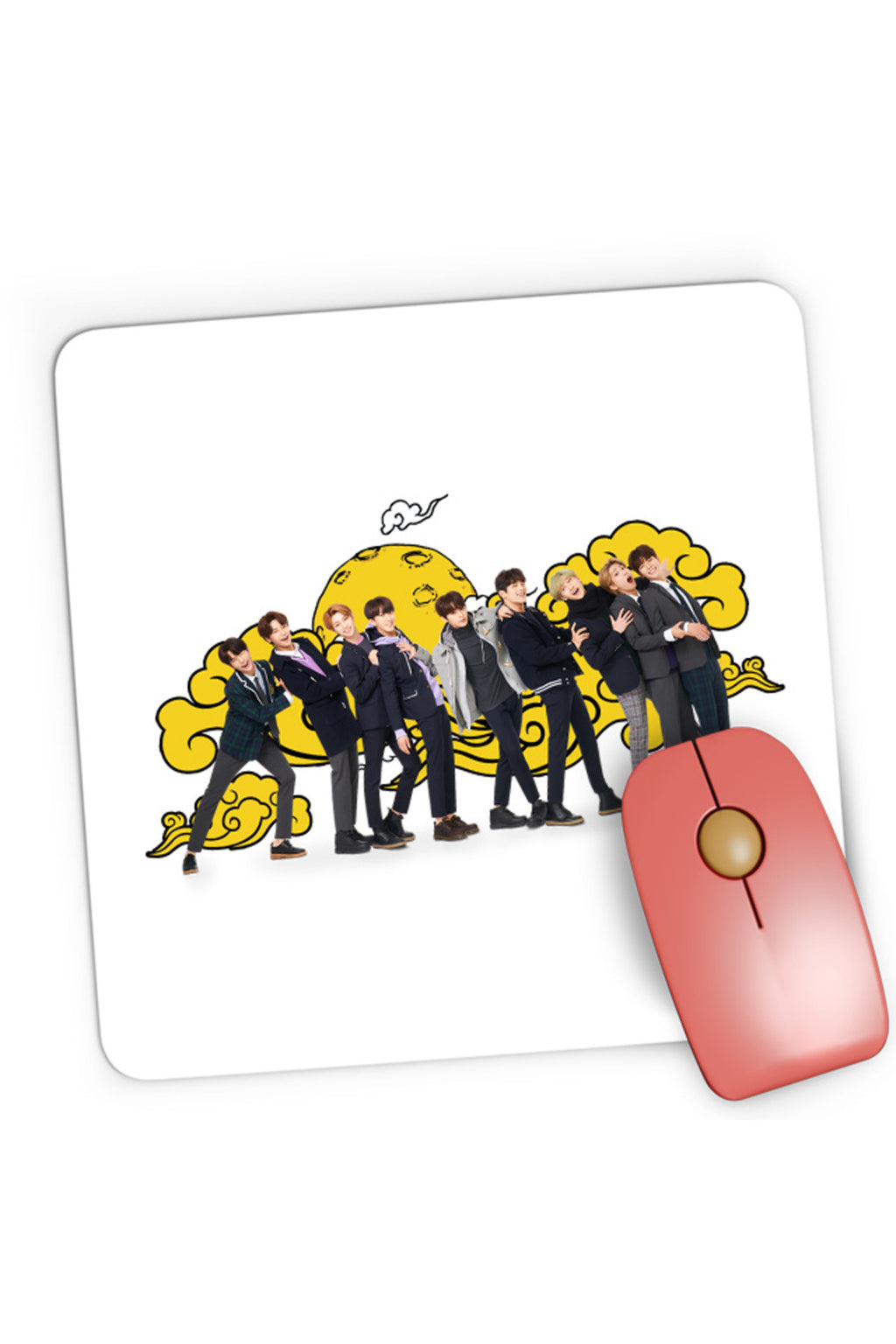 Mousepad Gaming Stray Kids Group Members Band Jeongin Lee Know, 21x19 cm
