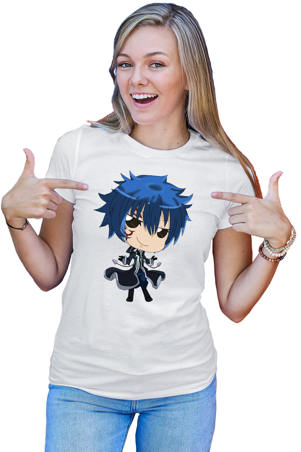 Tricou dama Fairy Tail Gray Fullbuster Police Friends