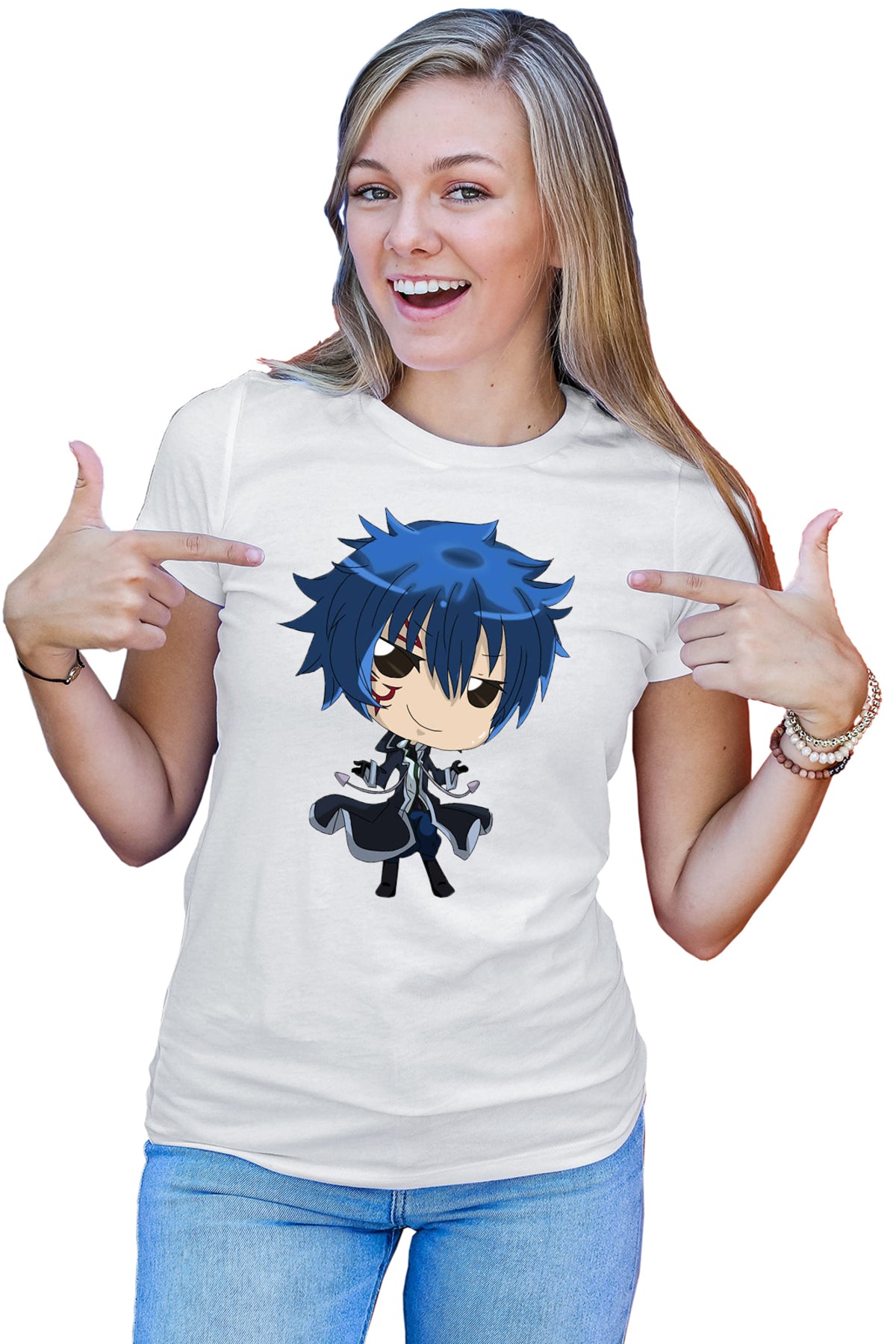 Tricou dama Fairy Tail Gray Fullbuster Police Friends
