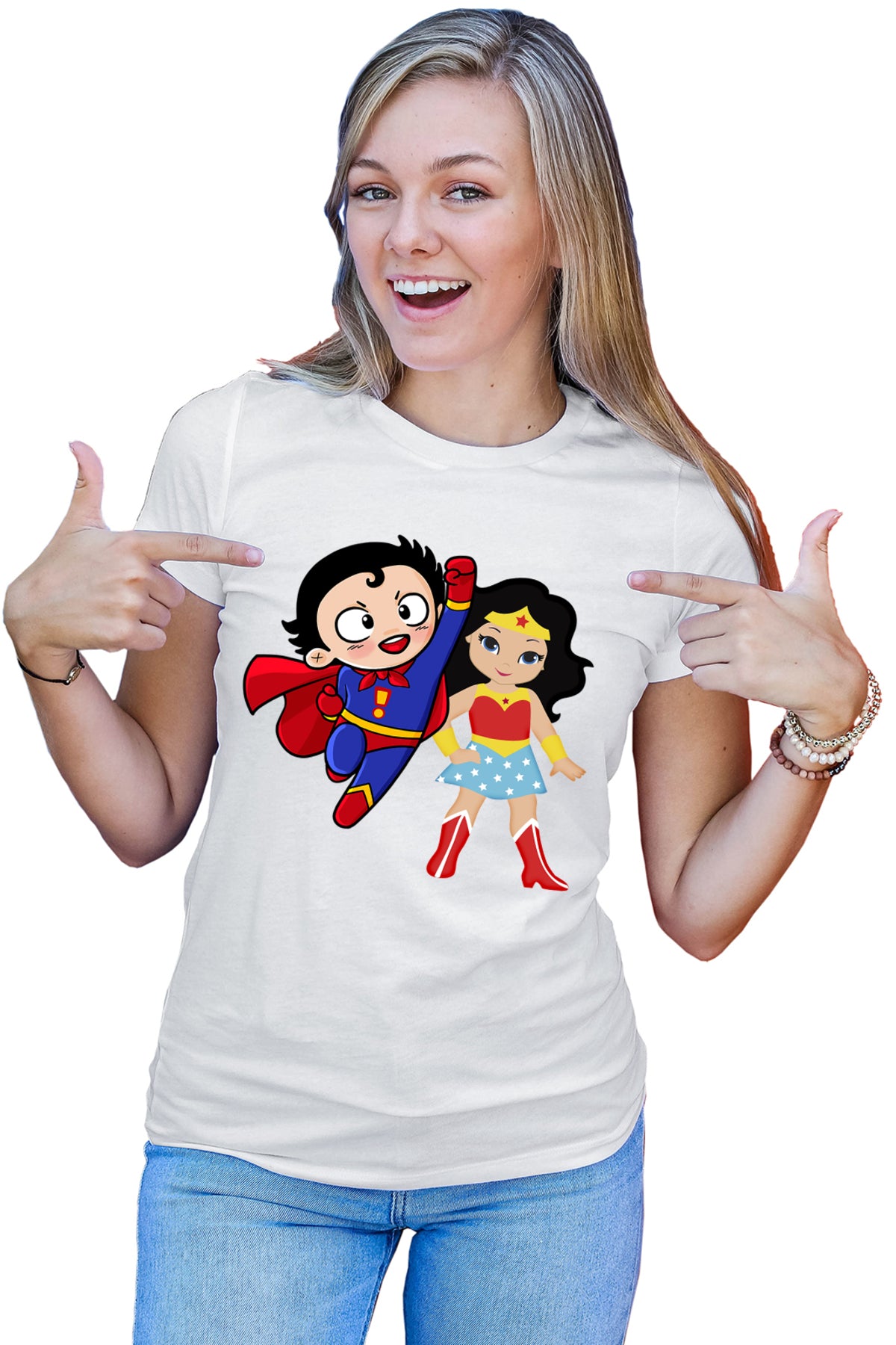 Tricou dama Superman Wonder Woman Cartoon Hero Comics