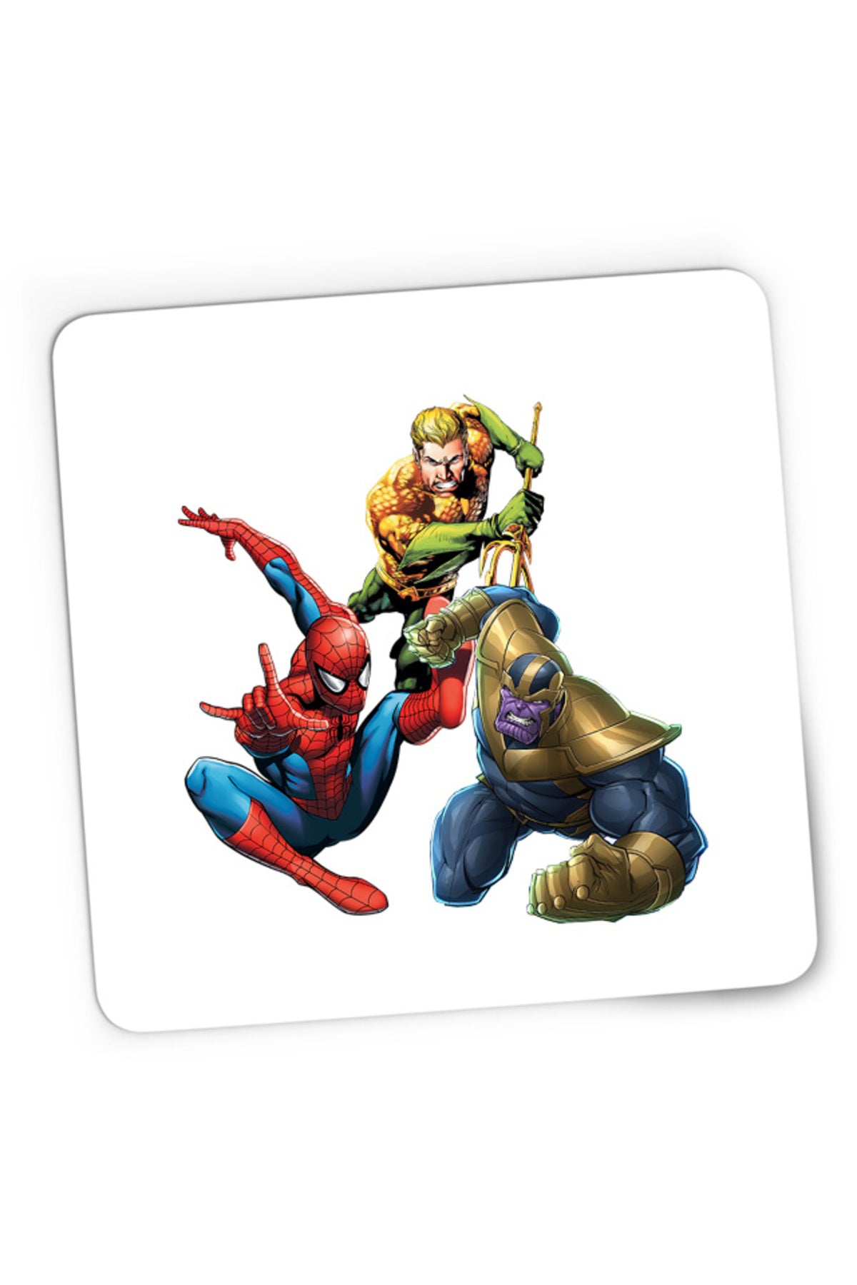 Mousepad Gaming Spiderman Aquaman Thanos Save Earth, 21x19 cm