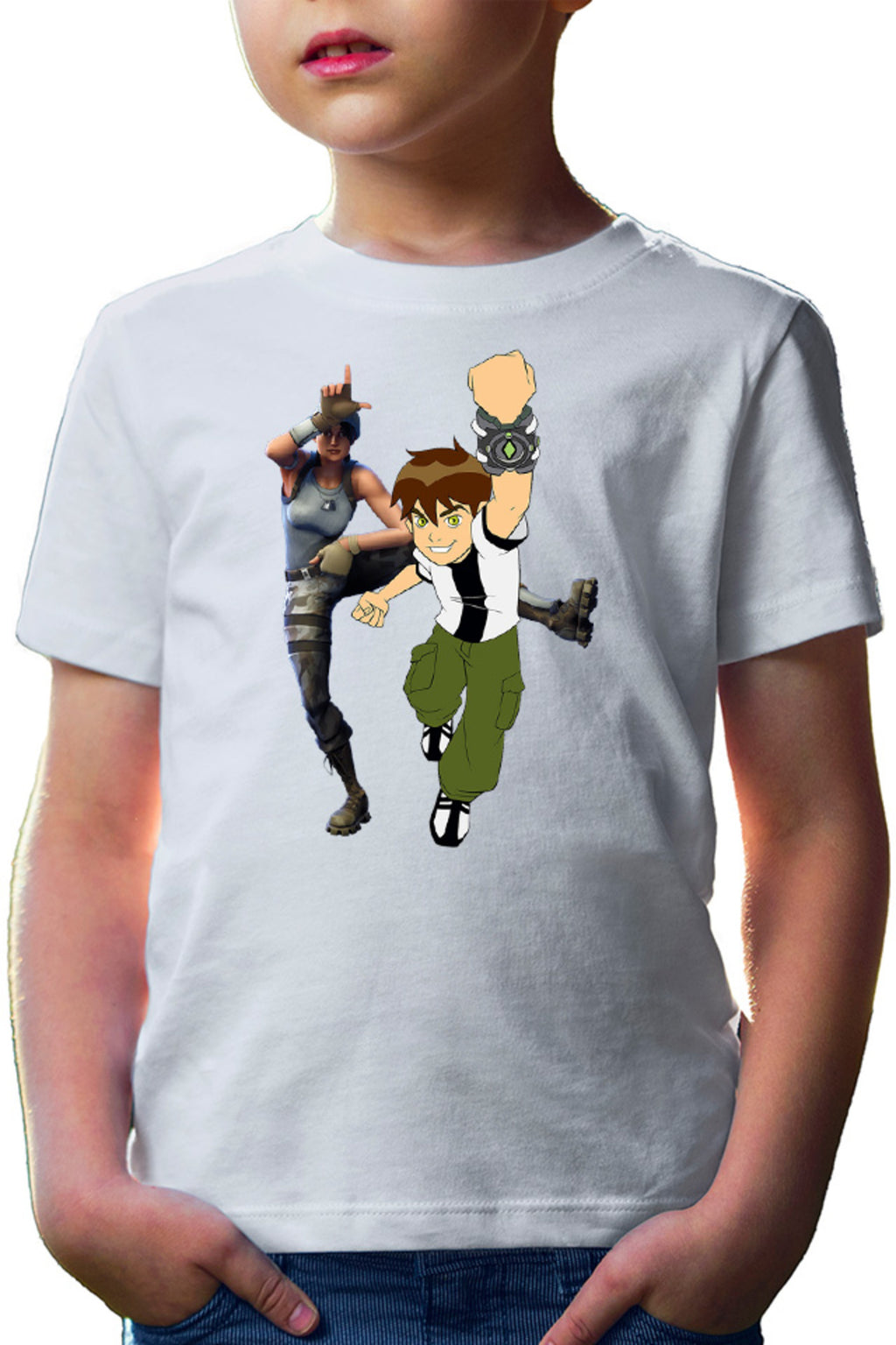 Tricou copii Ben10 Jump Comics Fortnite Game Children Dance Fun